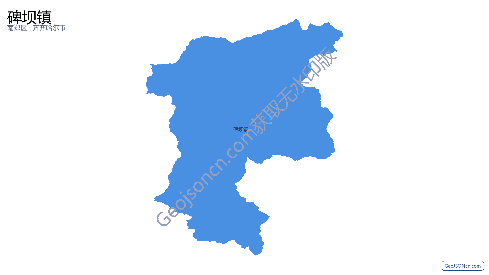 碑坝镇行政区划边界地图（南郑区·汉中市）,提供GeoJSON、SHP矢量边界数据下载及高清地图大图(PNG/JPG) - GeoJSONcn.com