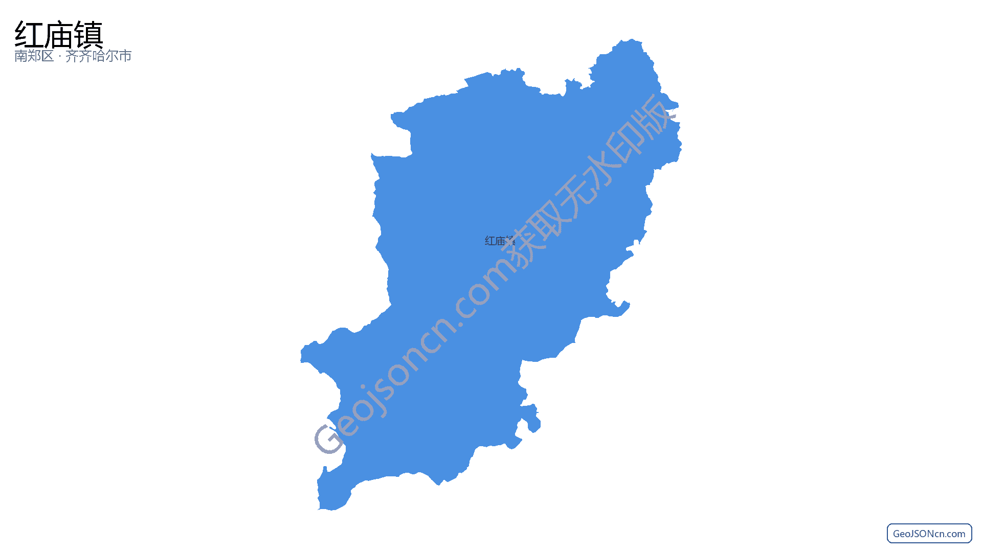 红庙镇行政区划边界地图（南郑区·汉中市）,提供GeoJSON、SHP矢量边界数据下载及高清地图大图(PNG/JPG) - GeoJSONcn.com