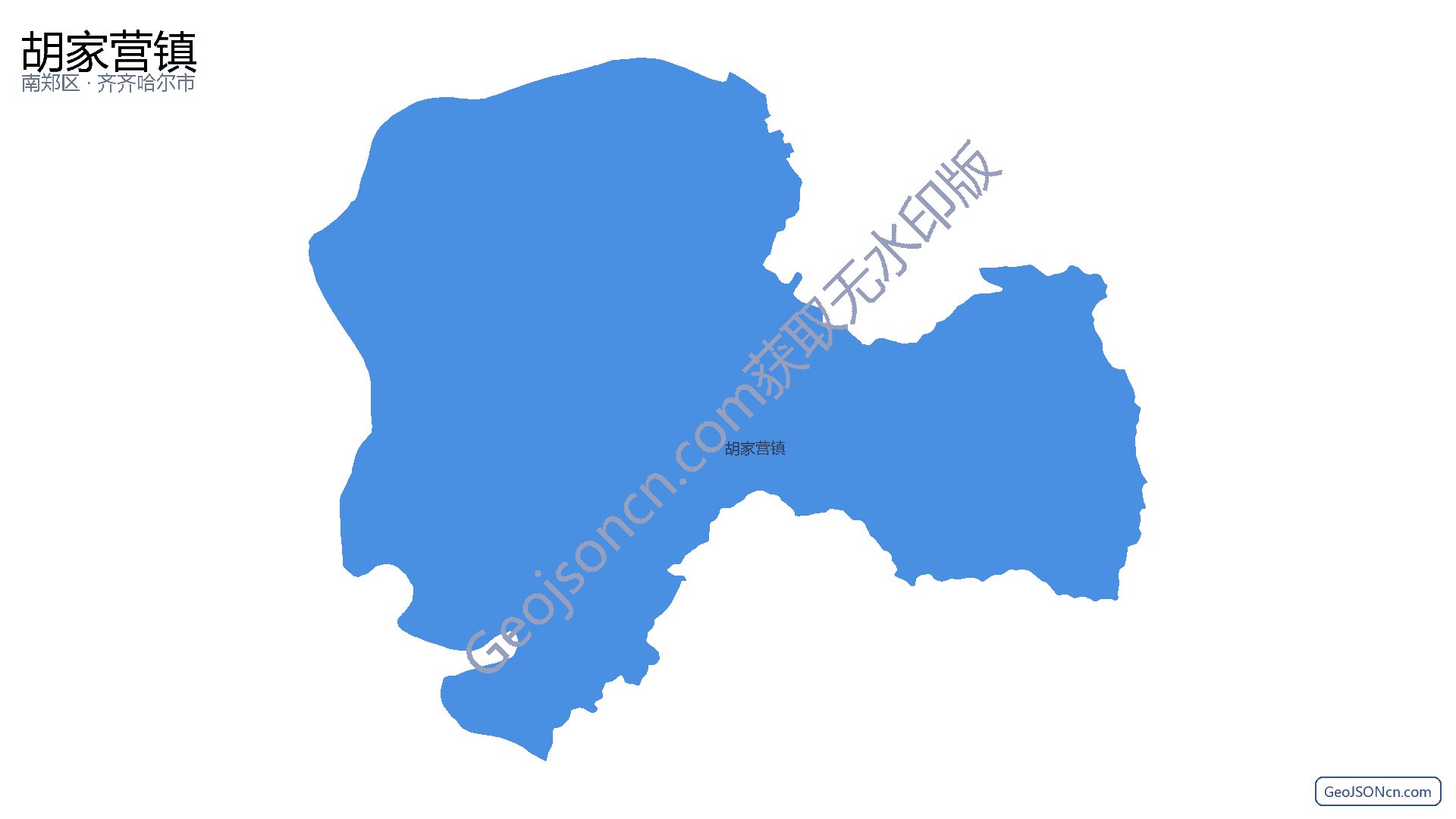 胡家营镇行政区划边界地图（南郑区·汉中市）,提供GeoJSON、SHP矢量边界数据下载及高清地图大图(PNG/JPG) - GeoJSONcn.com