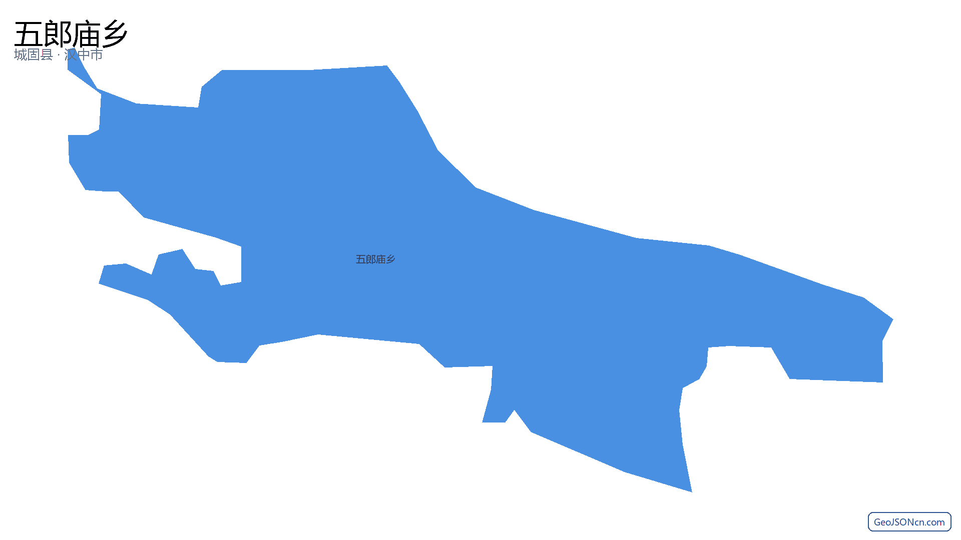 五郎庙乡行政区划边界地图(城固县·汉中市),提供GeoJSON、SHP矢量边界数据下载及高清地图大图(PNG/JPG) - GeoJSONcn.com