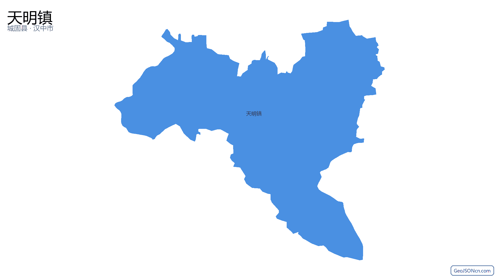 天明镇行政区划边界地图（城固县·汉中市）,提供GeoJSON、SHP矢量边界数据下载及高清地图大图(PNG/JPG) - GeoJSONcn.com