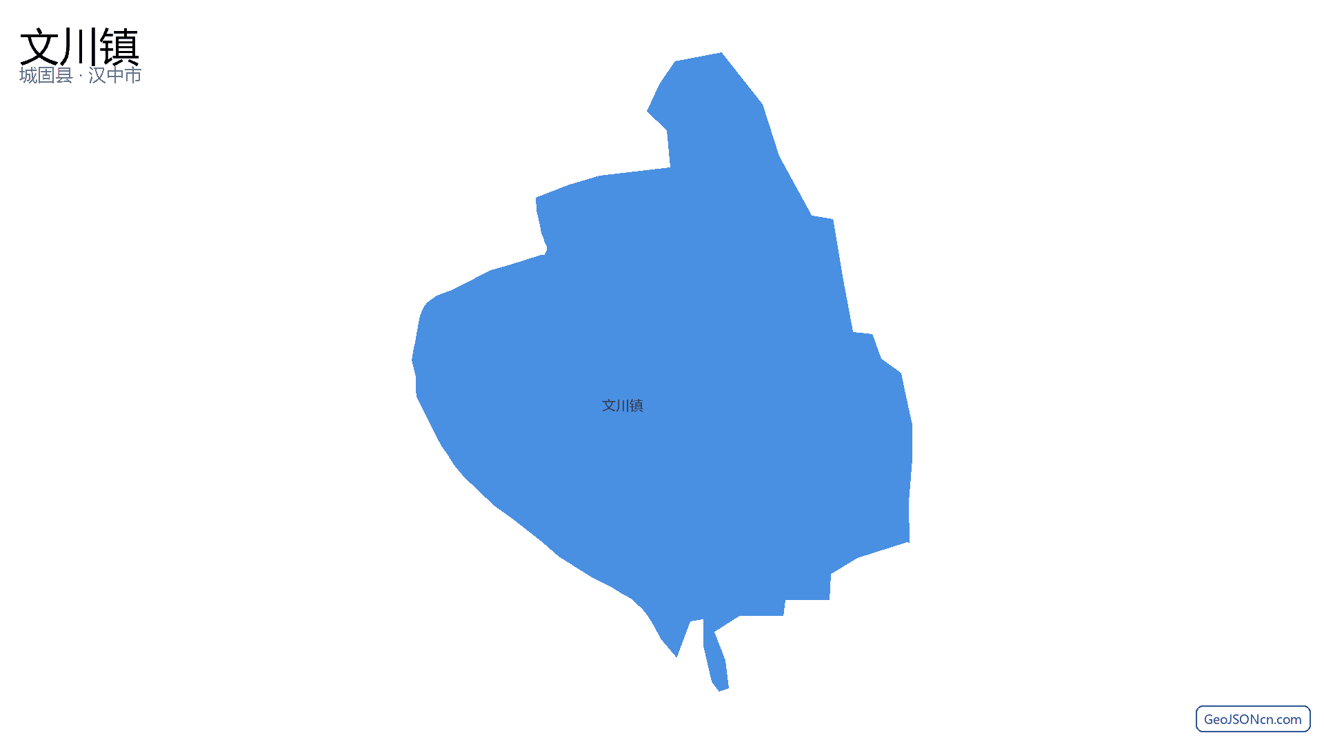 文川镇行政区划边界地图（城固县·汉中市）,提供GeoJSON、SHP矢量边界数据下载及高清地图大图(PNG/JPG) - GeoJSONcn.com