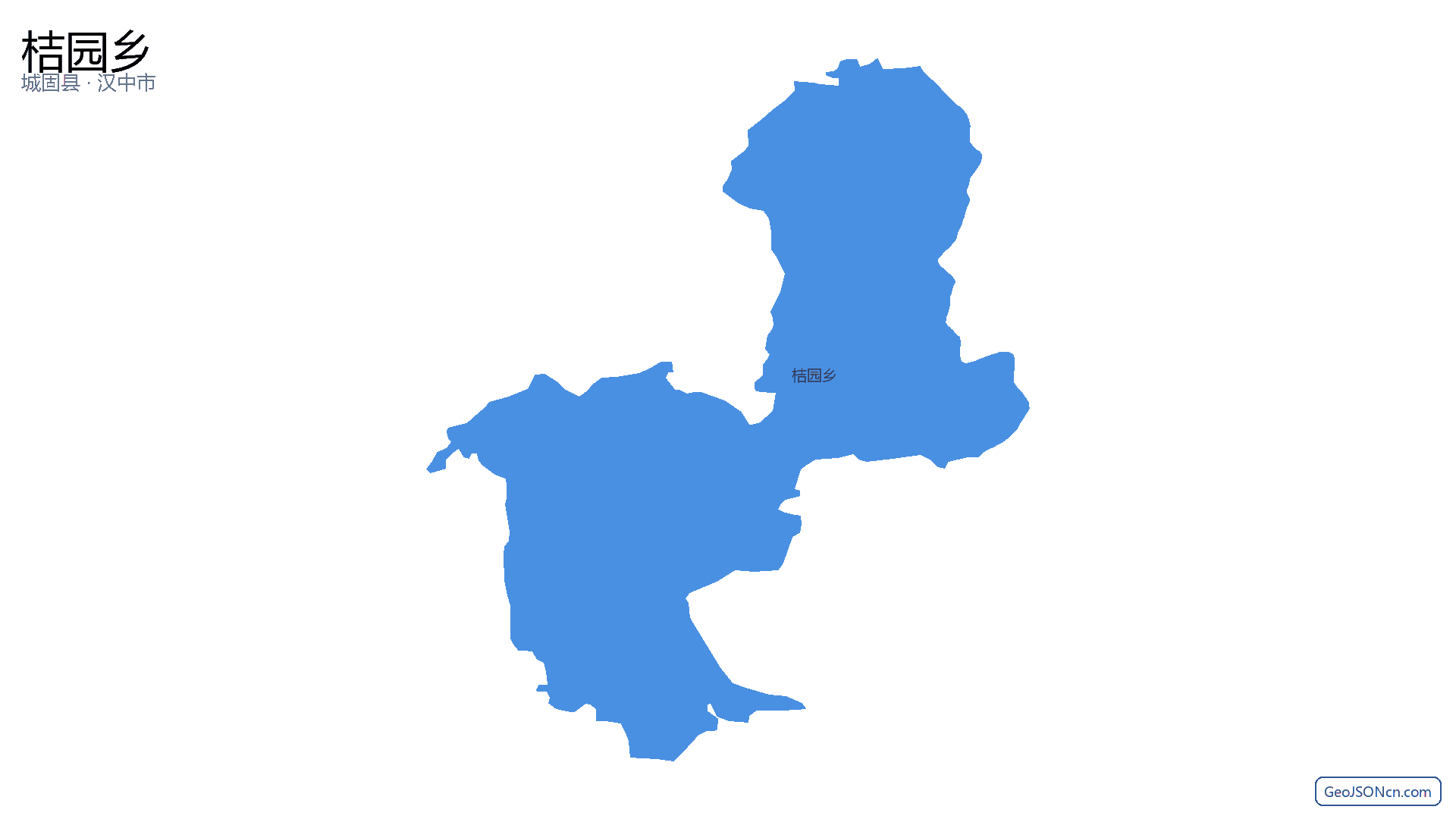 桔园乡行政区划边界地图(城固县·汉中市),提供GeoJSON、SHP矢量边界数据下载及高清地图大图(PNG/JPG) - GeoJSONcn.com