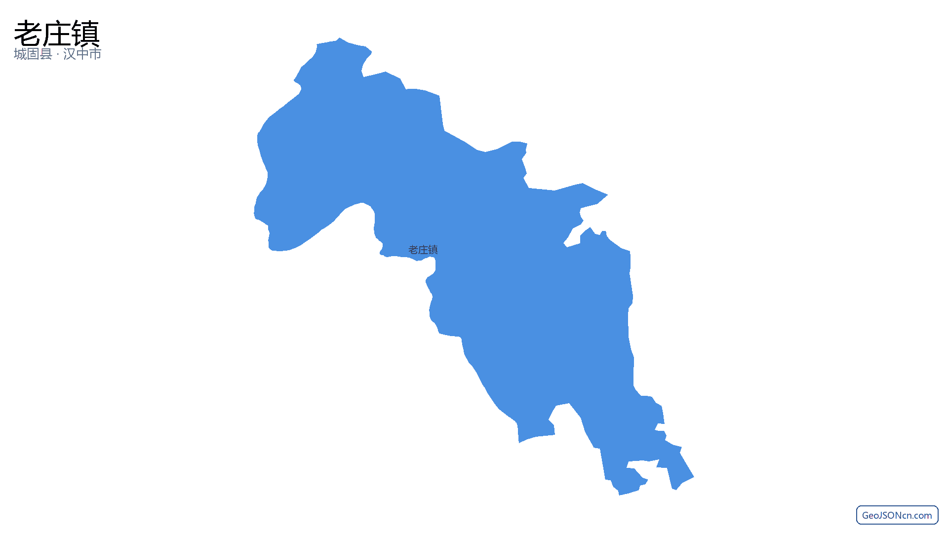 老庄镇行政区划边界地图(城固县·汉中市),提供GeoJSON、SHP矢量边界数据下载及高清地图大图(PNG/JPG) - GeoJSONcn.com