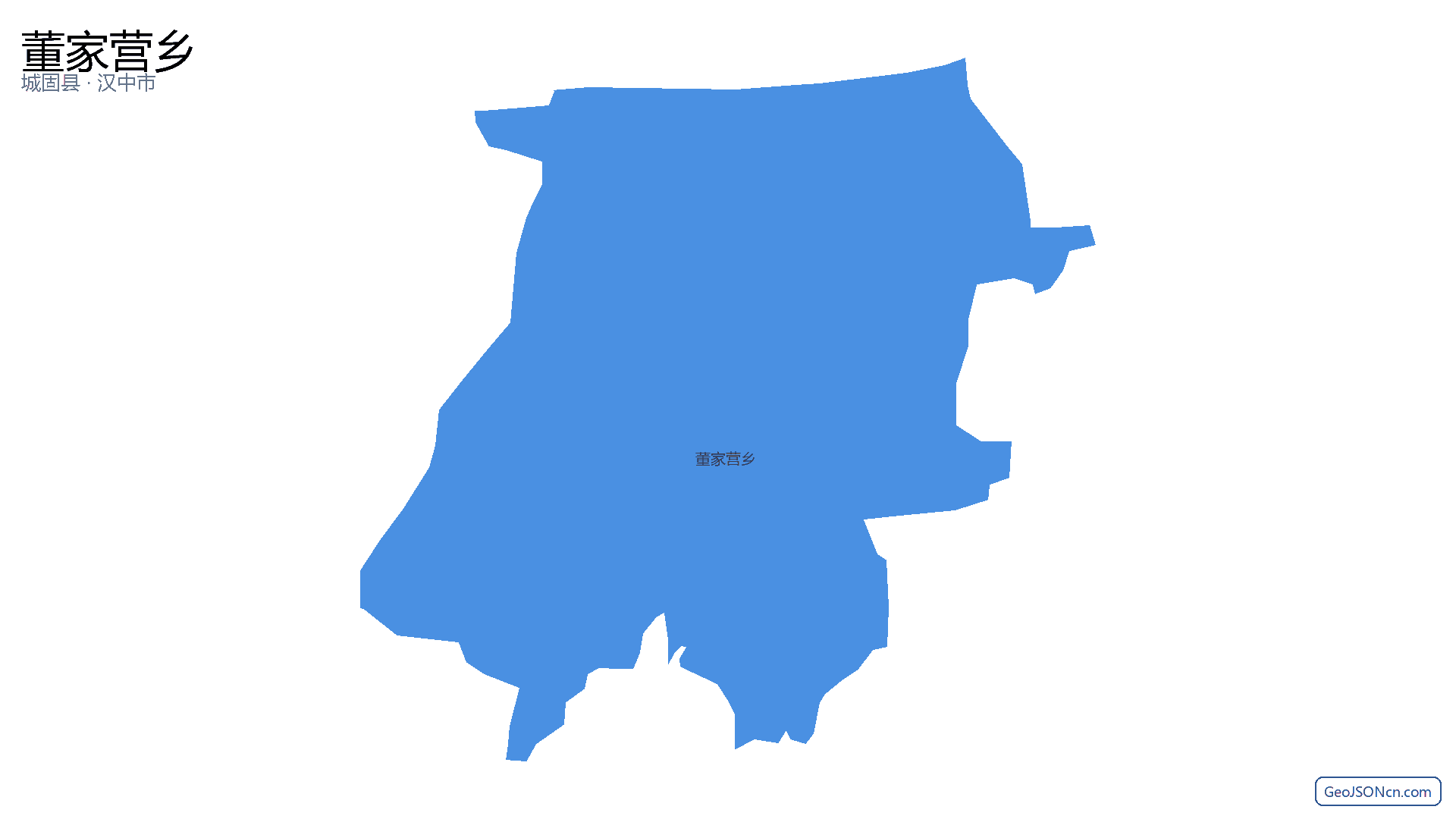 董家营乡行政区划边界地图（城固县·汉中市）,提供GeoJSON、SHP矢量边界数据下载及高清地图大图(PNG/JPG) - GeoJSONcn.com