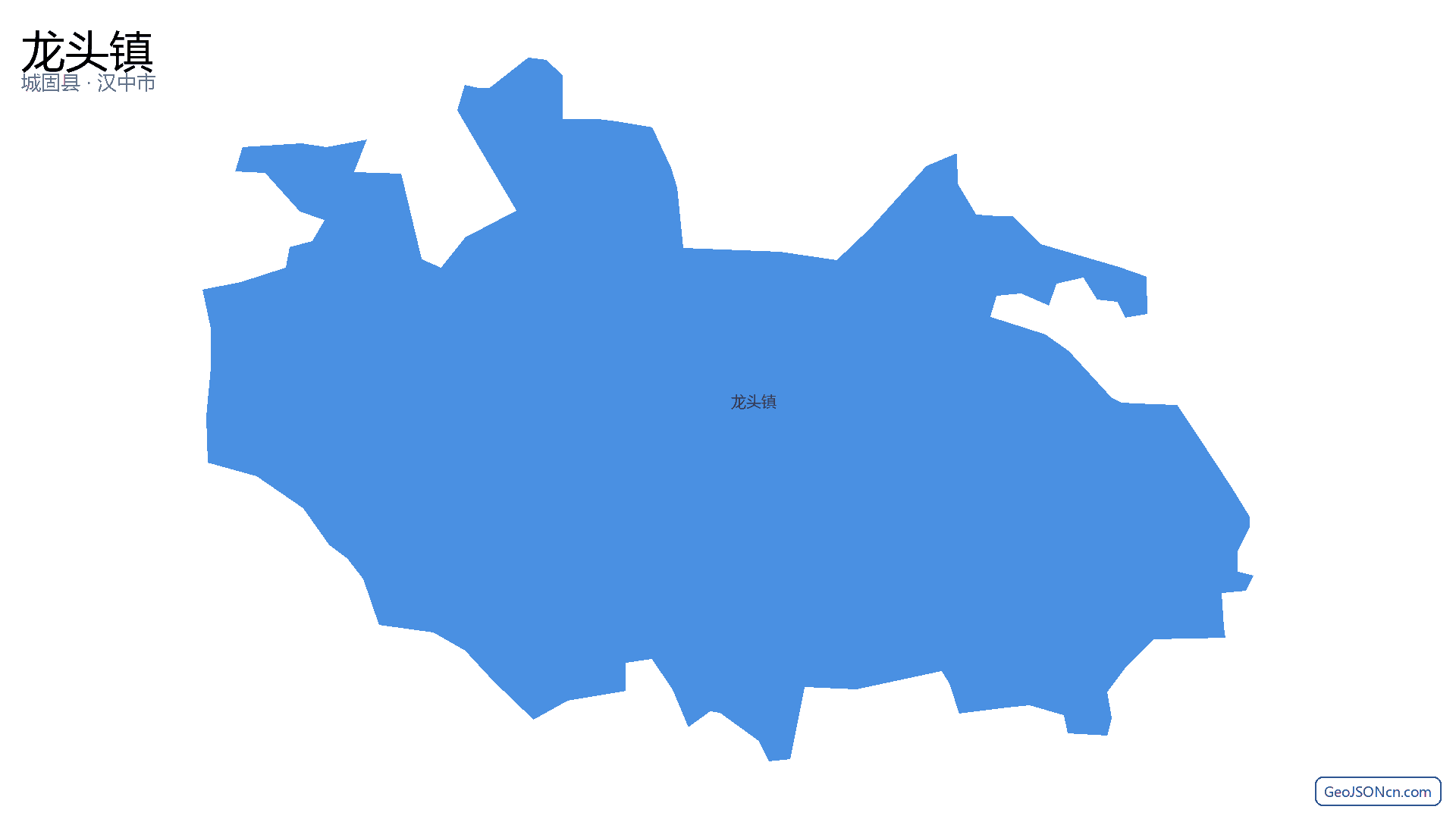 龙头镇行政区划边界地图(城固县·汉中市),提供GeoJSON、SHP矢量边界数据下载及高清地图大图(PNG/JPG) - GeoJSONcn.com