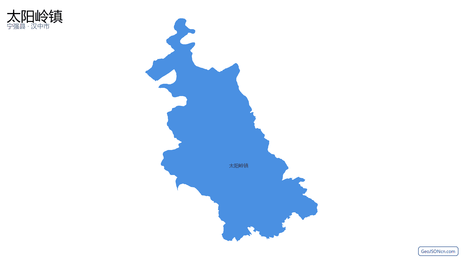 太阳岭镇行政区划边界地图(宁强县·汉中市),提供GeoJSON、SHP矢量边界数据下载及高清地图大图(PNG/JPG) - GeoJSONcn.com