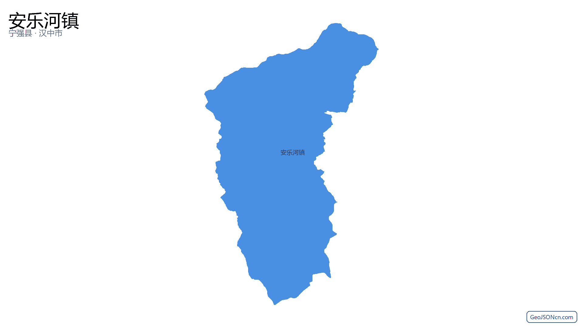 安乐河镇行政区划边界地图(宁强县·汉中市),提供GeoJSON、SHP矢量边界数据下载及高清地图大图(PNG/JPG) - GeoJSONcn.com