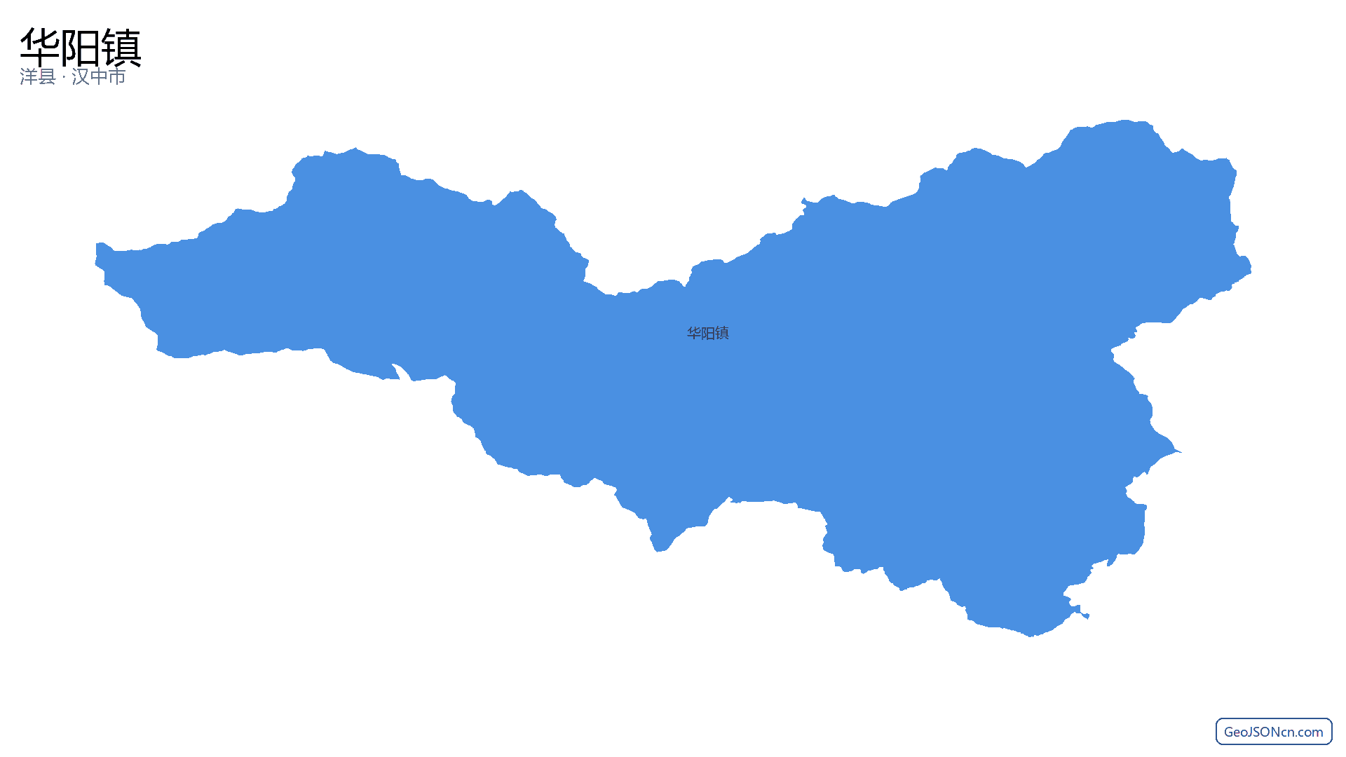 华阳镇行政区划边界地图（洋县·汉中市）,提供GeoJSON、SHP矢量边界数据下载及高清地图大图(PNG/JPG) - GeoJSONcn.com