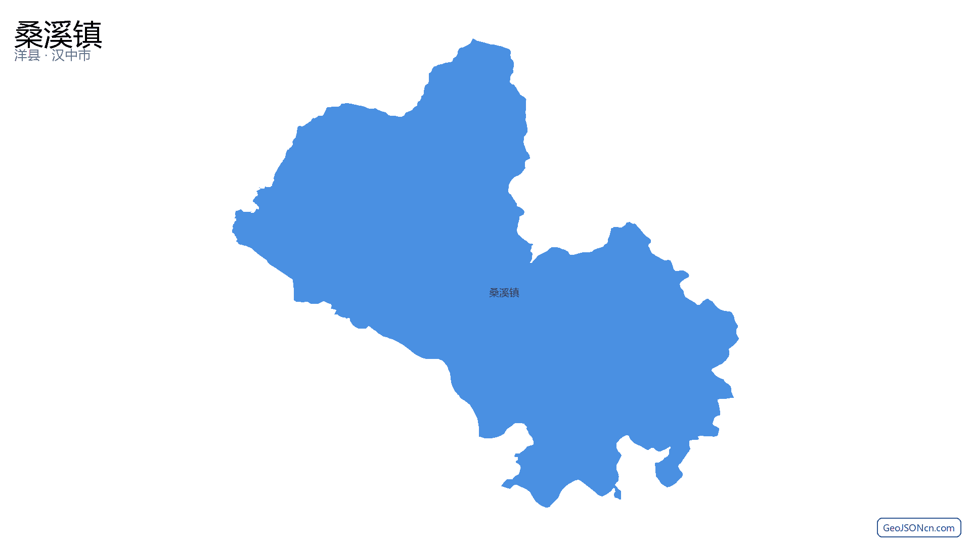 桑溪镇行政区划边界地图（洋县·汉中市）,提供GeoJSON、SHP矢量边界数据下载及高清地图大图(PNG/JPG) - GeoJSONcn.com