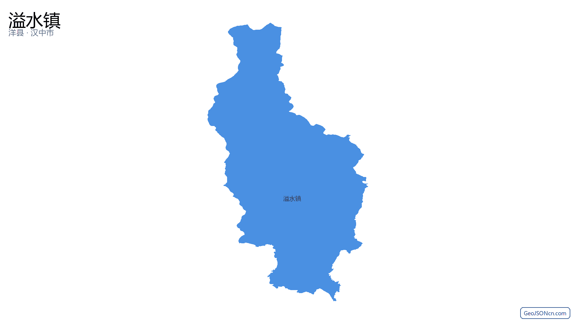 溢水镇行政区划边界地图(洋县·汉中市),提供GeoJSON、SHP矢量边界数据下载及高清地图大图(PNG/JPG) - GeoJSONcn.com