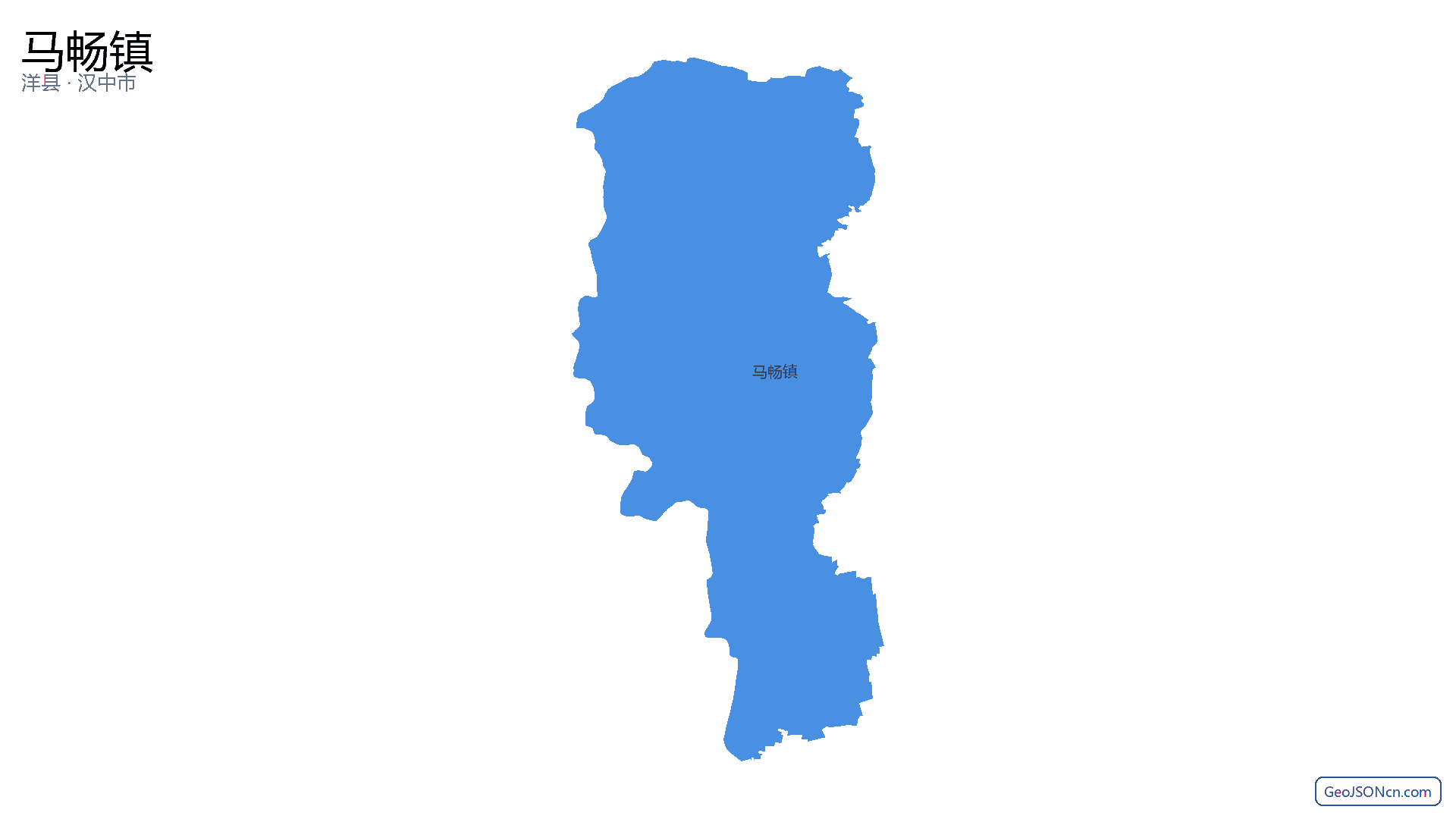马畅镇行政区划边界地图(洋县·汉中市),提供GeoJSON、SHP矢量边界数据下载及高清地图大图(PNG/JPG) - GeoJSONcn.com