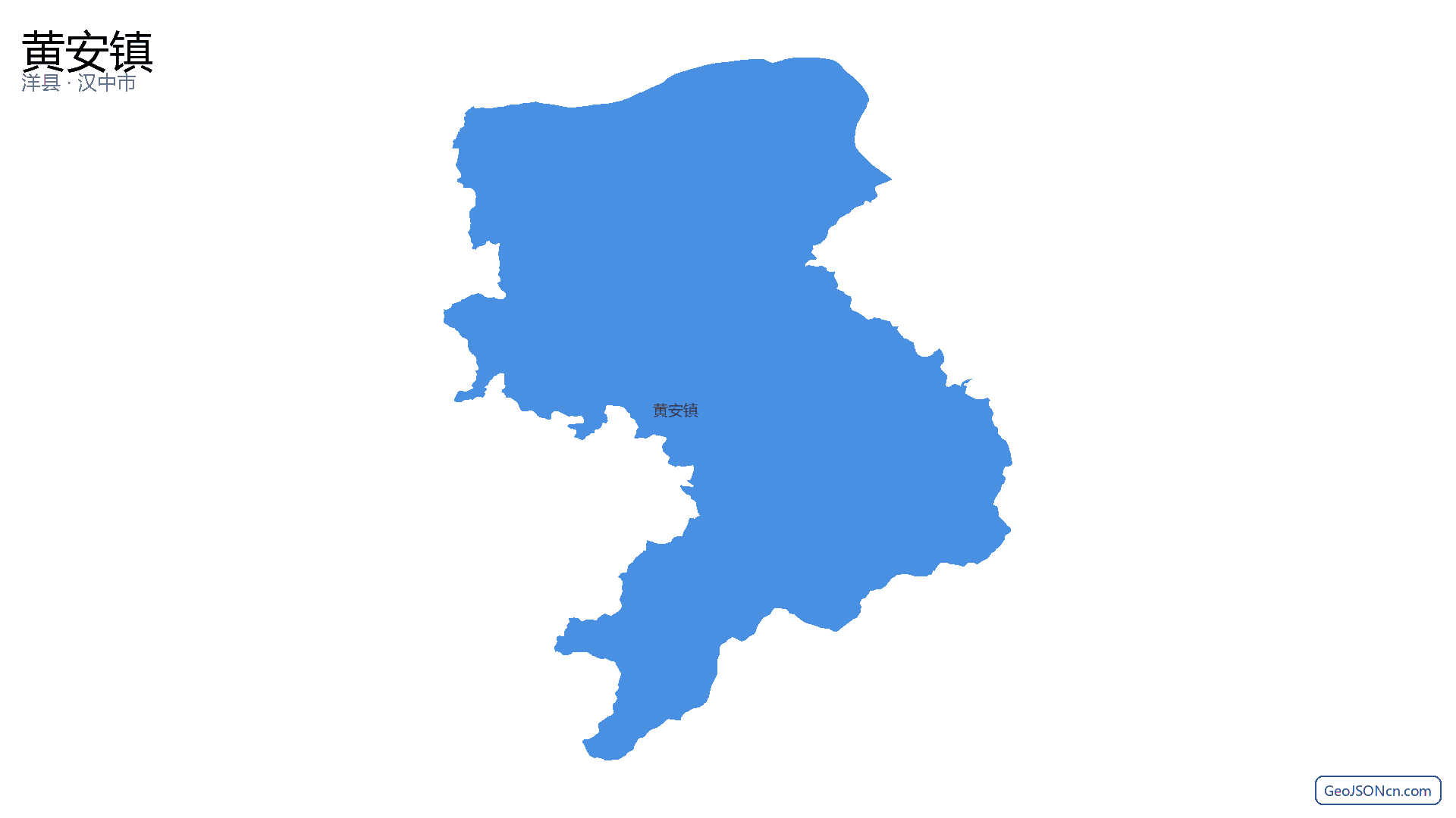 黄安镇行政区划边界地图(洋县·汉中市),提供GeoJSON、SHP矢量边界数据下载及高清地图大图(PNG/JPG) - GeoJSONcn.com