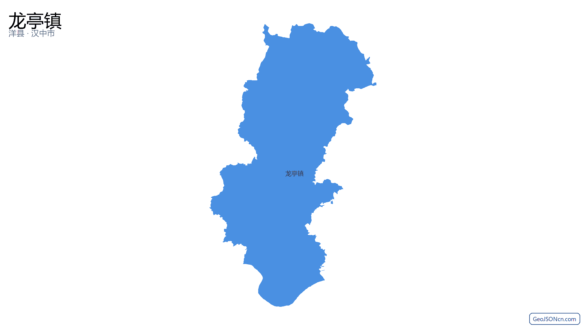 龙亭镇行政区划边界地图（洋县·汉中市）,提供GeoJSON、SHP矢量边界数据下载及高清地图大图(PNG/JPG) - GeoJSONcn.com