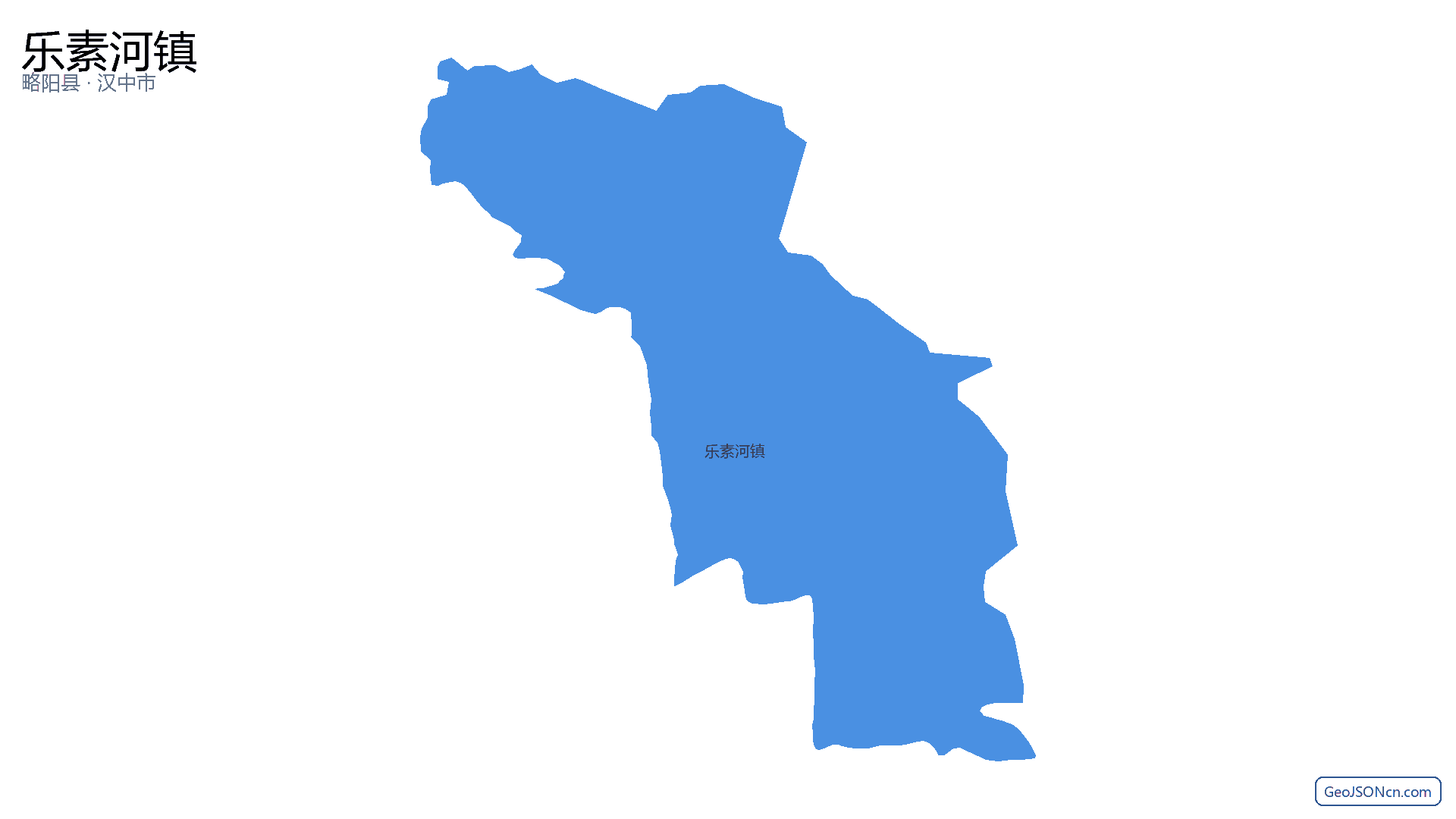 乐素河镇行政区划边界地图(略阳县·汉中市),提供GeoJSON、SHP矢量边界数据下载及高清地图大图(PNG/JPG) - GeoJSONcn.com