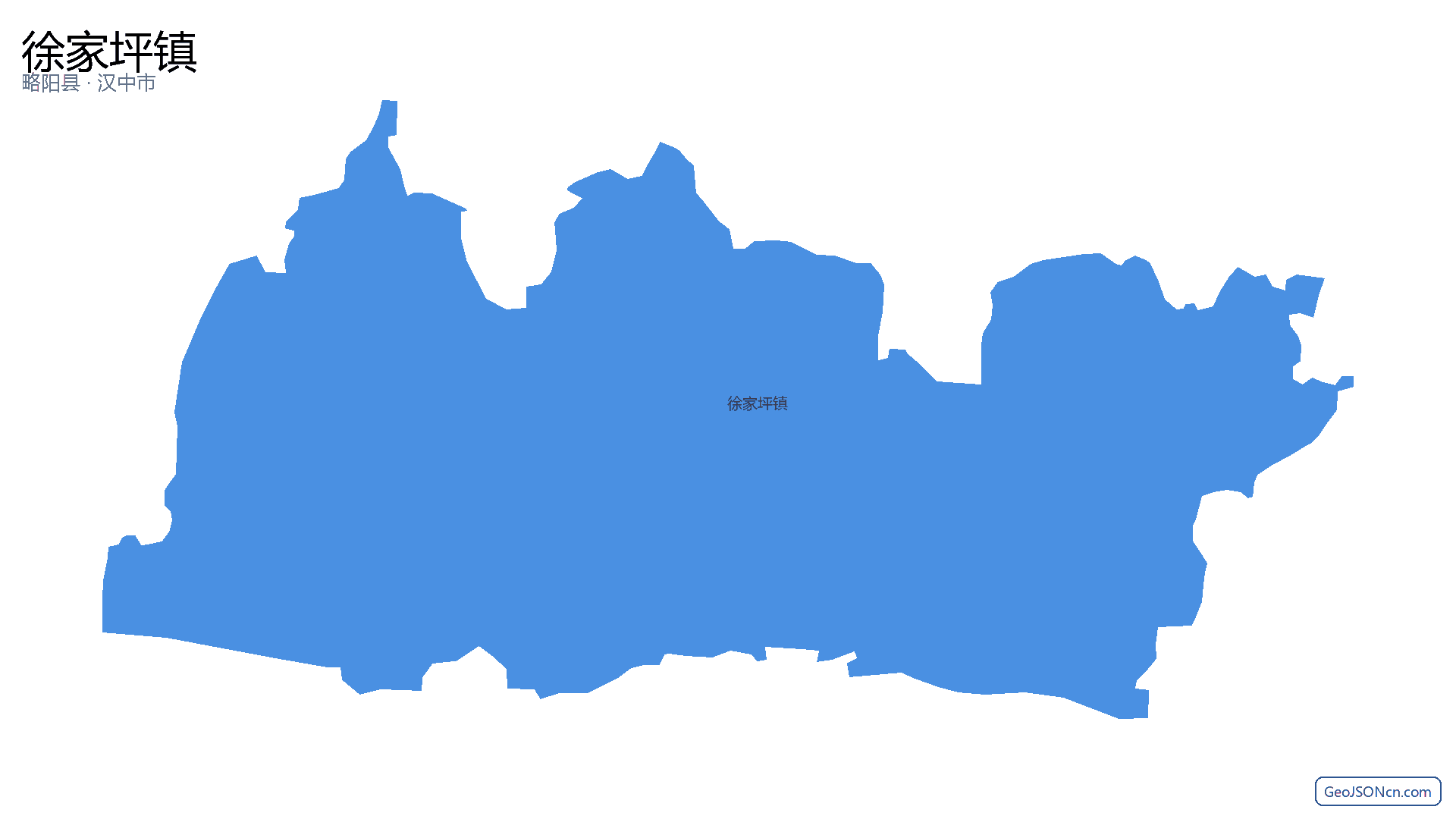 徐家坪镇行政区划边界地图(略阳县·汉中市),提供GeoJSON、SHP矢量边界数据下载及高清地图大图(PNG/JPG) - GeoJSONcn.com
