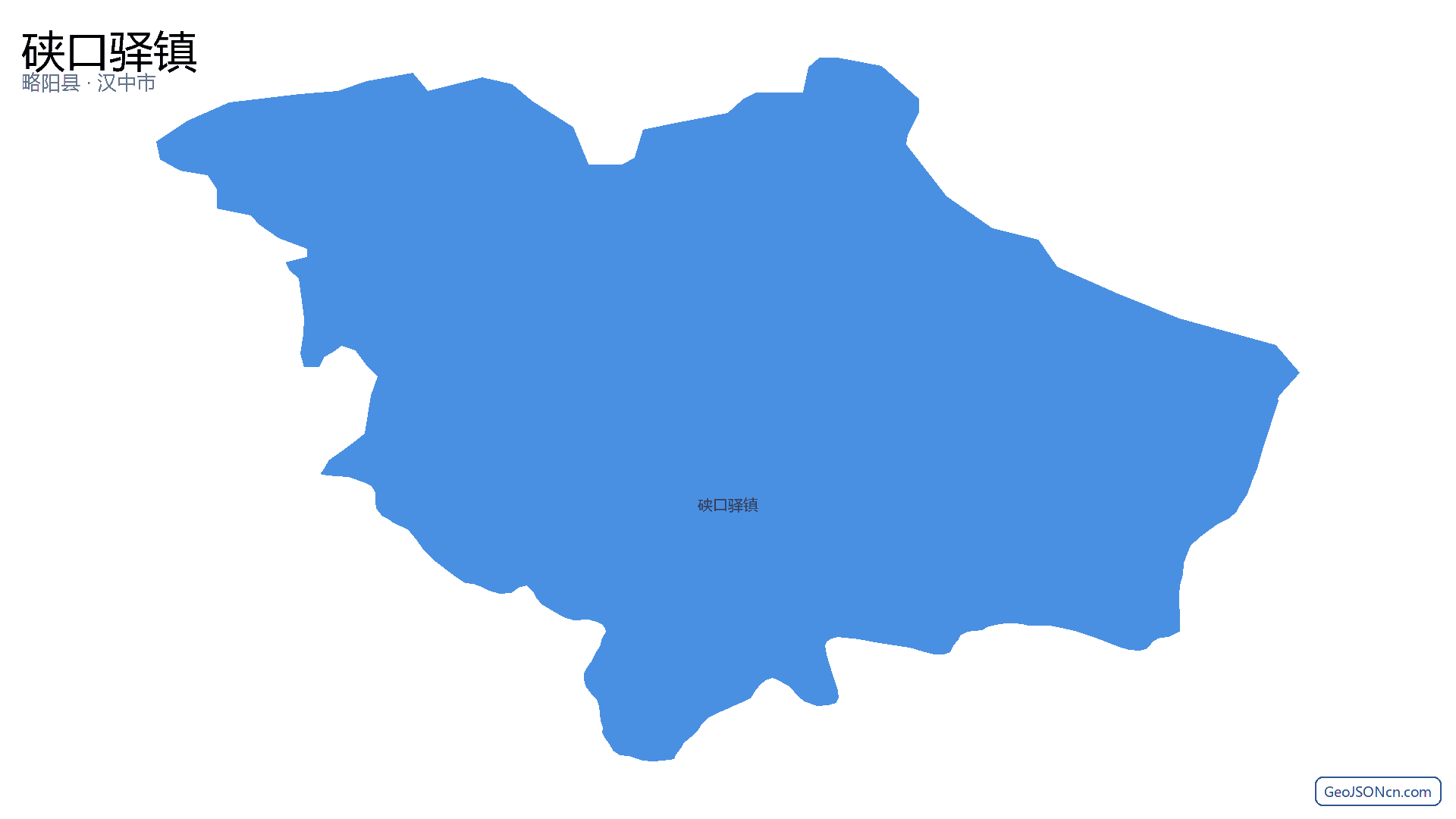 硖口驿镇行政区划边界地图（略阳县·汉中市）,提供GeoJSON、SHP矢量边界数据下载及高清地图大图(PNG/JPG) - GeoJSONcn.com