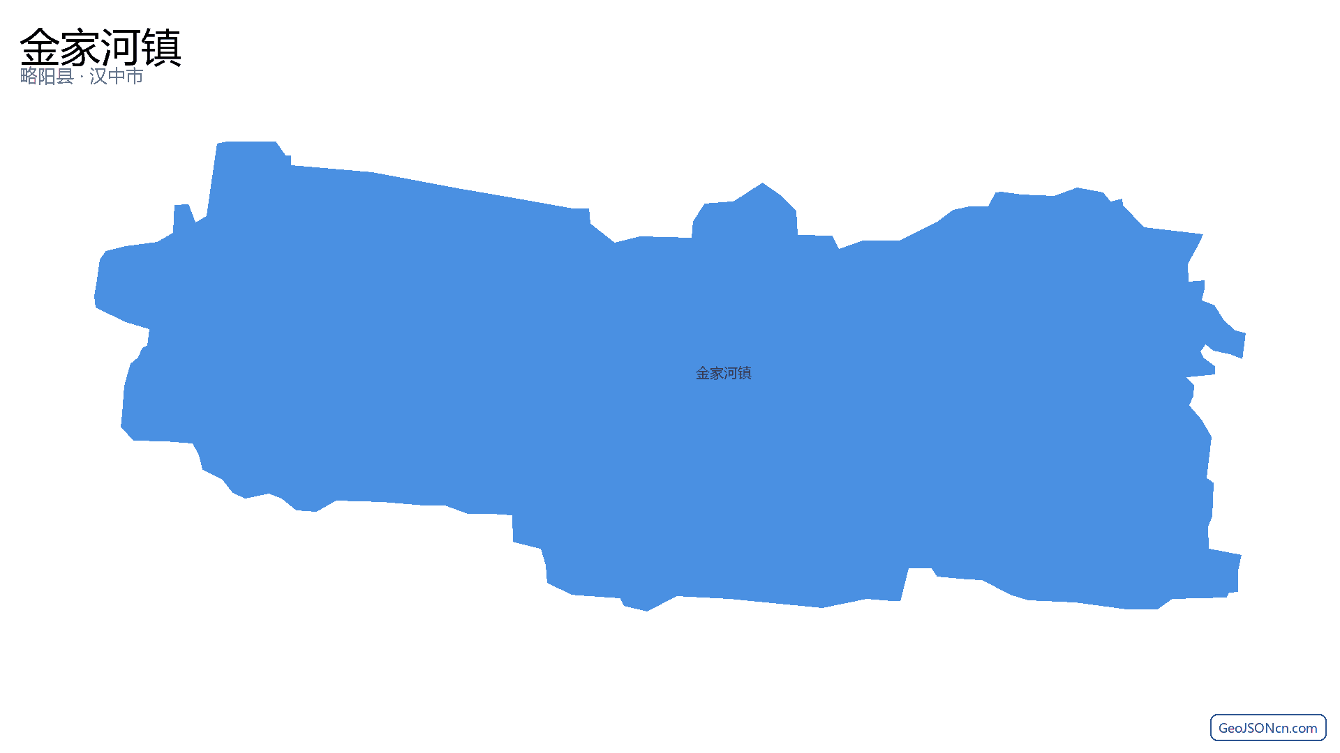 金家河镇行政区划边界地图(略阳县·汉中市),提供GeoJSON、SHP矢量边界数据下载及高清地图大图(PNG/JPG) - GeoJSONcn.com