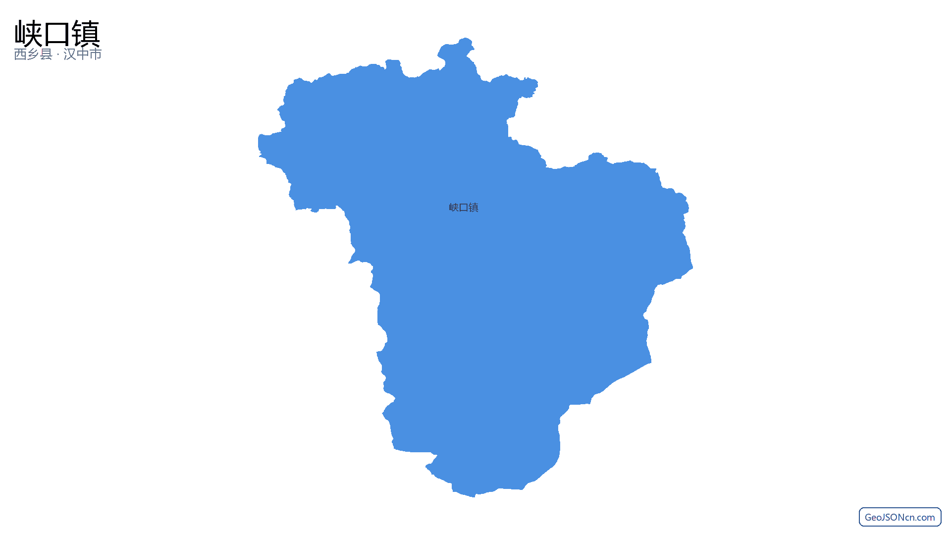 峡口镇行政区划边界地图(西乡县·汉中市),提供GeoJSON、SHP矢量边界数据下载及高清地图大图(PNG/JPG) - GeoJSONcn.com