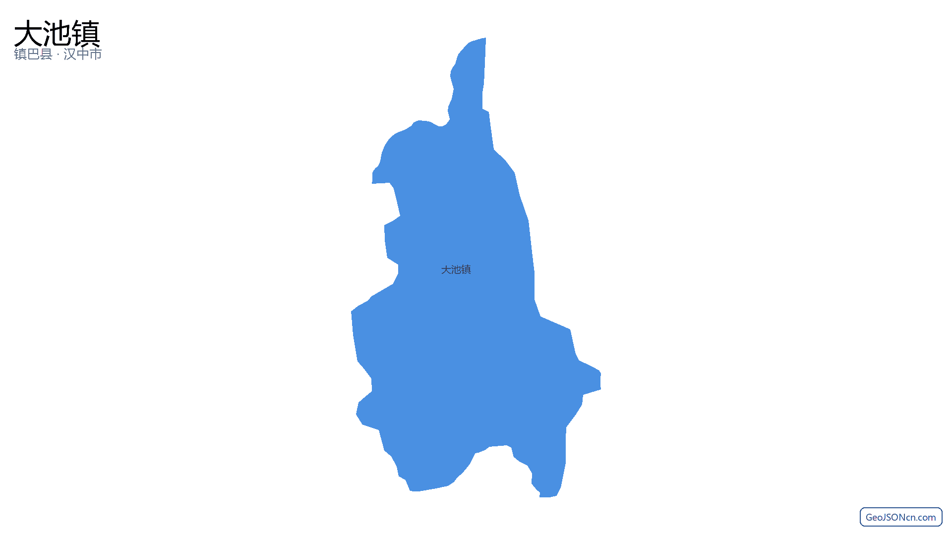 大池镇行政区划边界地图(镇巴县·汉中市),提供GeoJSON、SHP矢量边界数据下载及高清地图大图(PNG/JPG) - GeoJSONcn.com