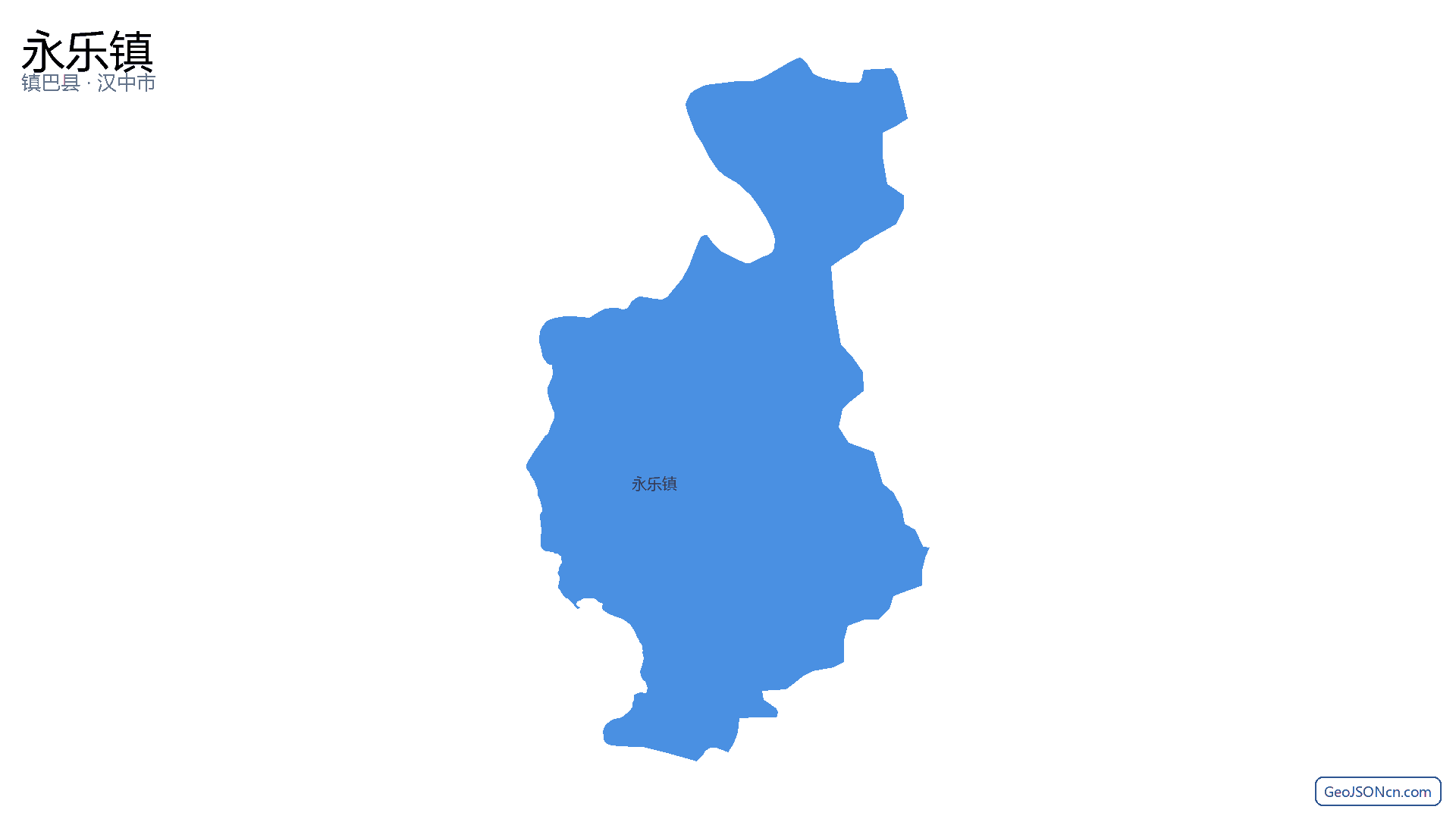 永乐镇行政区划边界地图(镇巴县·汉中市),提供GeoJSON、SHP矢量边界数据下载及高清地图大图(PNG/JPG) - GeoJSONcn.com
