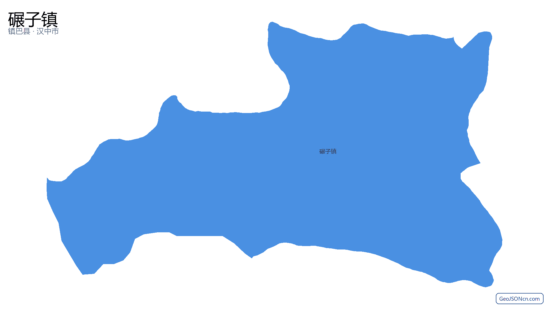 碾子镇行政区划边界地图（镇巴县·汉中市）,提供GeoJSON、SHP矢量边界数据下载及高清地图大图(PNG/JPG) - GeoJSONcn.com