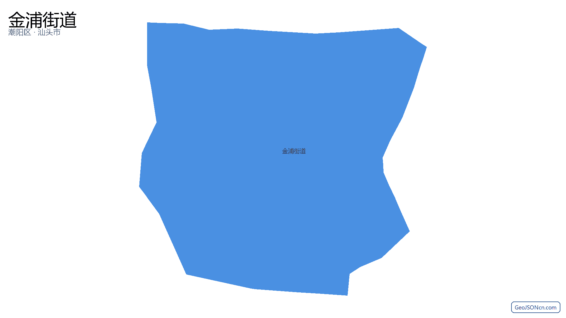金浦街道行政区划边界地图(潮阳区·汕头市),提供GeoJSON、SHP矢量边界数据下载及高清地图大图(PNG/JPG) - GeoJSONcn.com