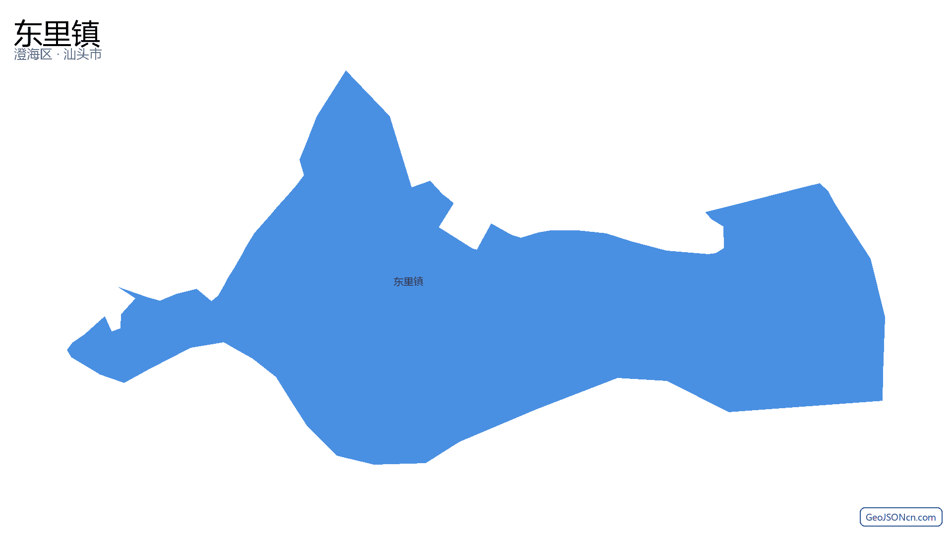 东里镇行政区划边界地图（澄海区·汕头市）,提供GeoJSON、SHP矢量边界数据下载及高清地图大图(PNG/JPG) - GeoJSONcn.com
