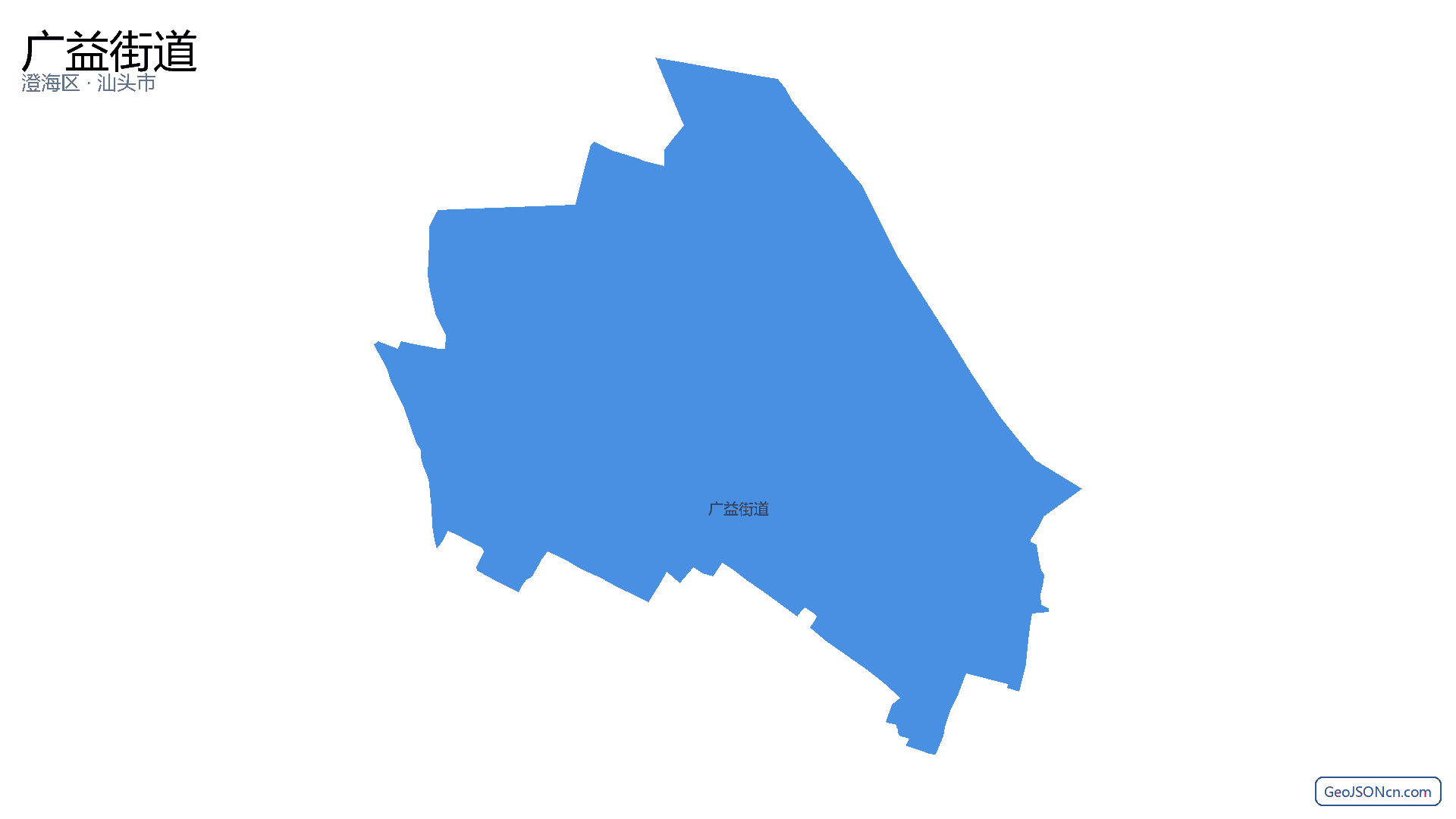 广益街道行政区划边界地图（澄海区·汕头市）,提供GeoJSON、SHP矢量边界数据下载及高清地图大图(PNG/JPG) - GeoJSONcn.com