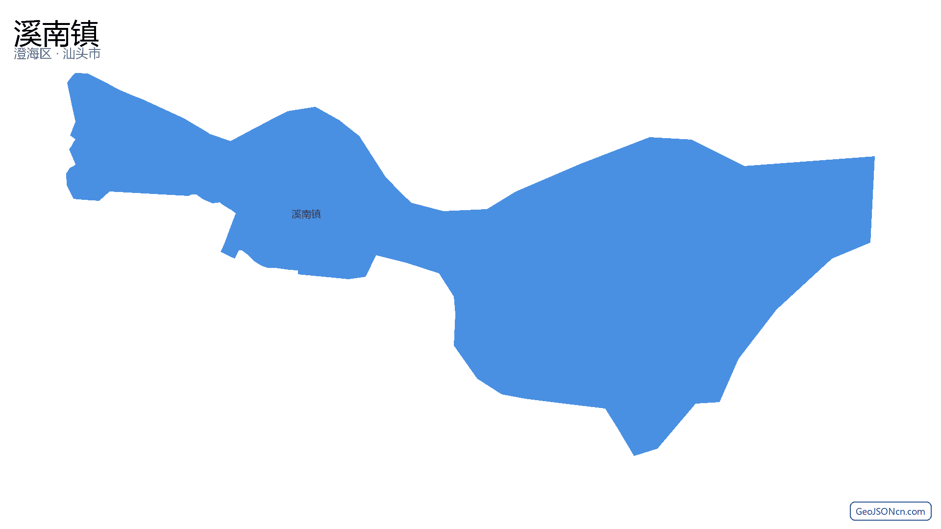 溪南镇行政区划边界地图(澄海区·汕头市),提供GeoJSON、SHP矢量边界数据下载及高清地图大图(PNG/JPG) - GeoJSONcn.com
