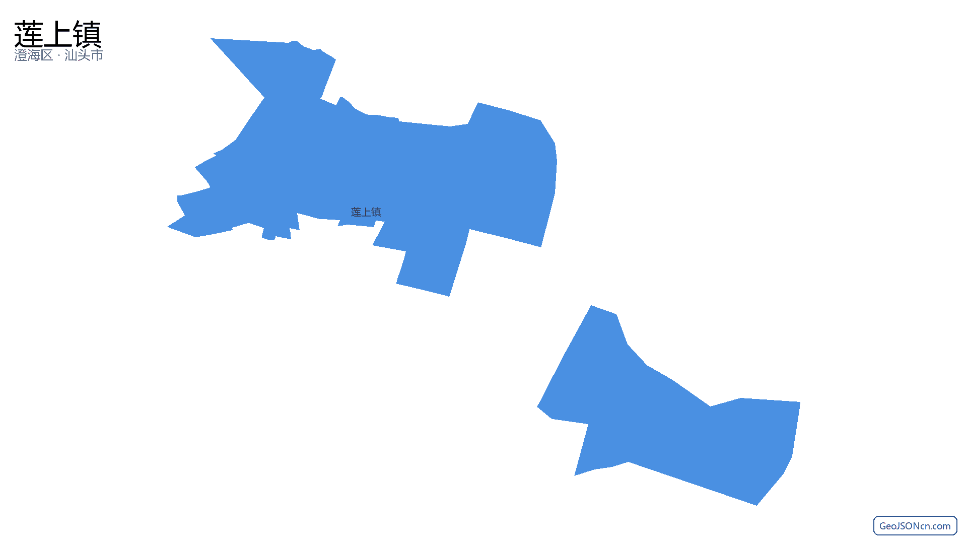 莲上镇行政区划边界地图（澄海区·汕头市）,提供GeoJSON、SHP矢量边界数据下载及高清地图大图(PNG/JPG) - GeoJSONcn.com