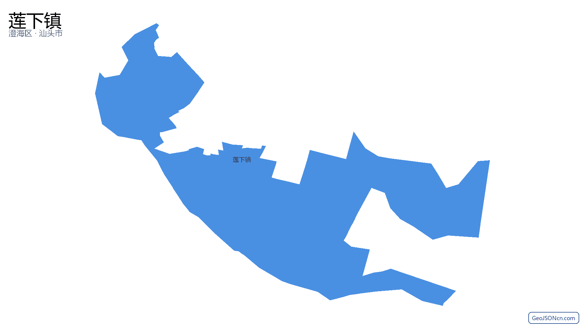 莲下镇行政区划边界地图(澄海区·汕头市),提供GeoJSON、SHP矢量边界数据下载及高清地图大图(PNG/JPG) - GeoJSONcn.com