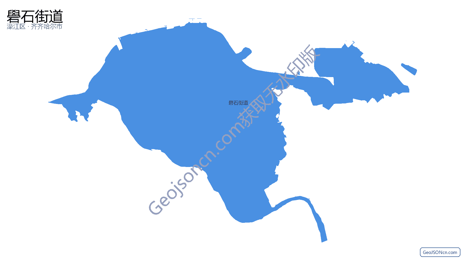 礐石街道行政区划边界地图（濠江区·汕头市）,提供GeoJSON、SHP矢量边界数据下载及高清地图大图(PNG/JPG) - GeoJSONcn.com