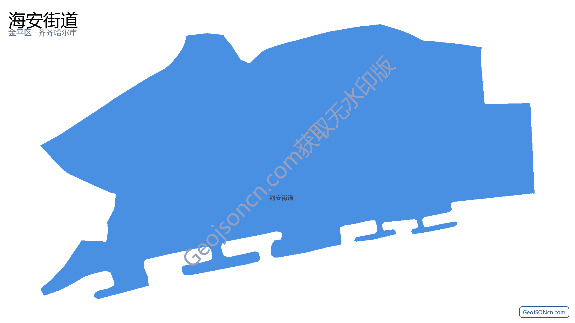 海安街道行政区划边界地图（金平区·汕头市）,提供GeoJSON、SHP矢量边界数据下载及高清地图大图(PNG/JPG) - GeoJSONcn.com