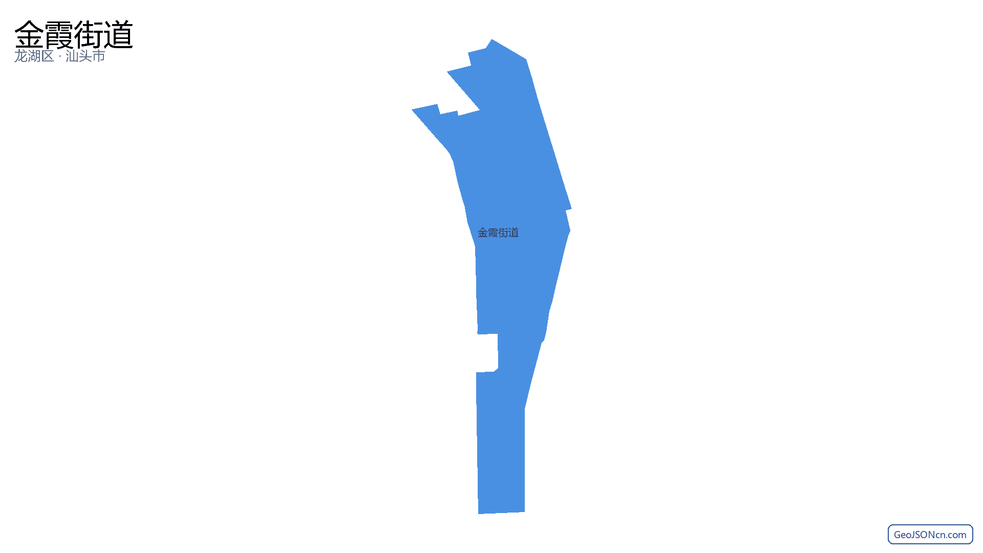 金霞街道行政区划边界地图(龙湖区·汕头市),提供GeoJSON、SHP矢量边界数据下载及高清地图大图(PNG/JPG) - GeoJSONcn.com