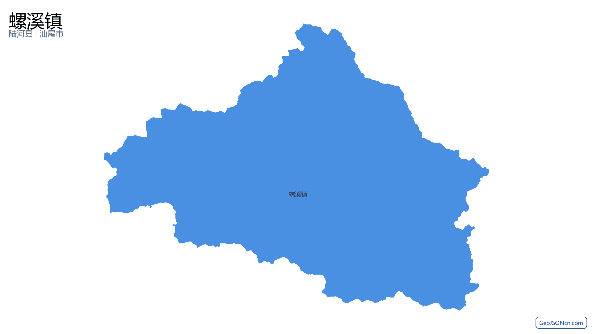 螺溪镇行政区划边界地图(陆河县·汕尾市),提供GeoJSON、SHP矢量边界数据下载及高清地图大图(PNG/JPG) - GeoJSONcn.com