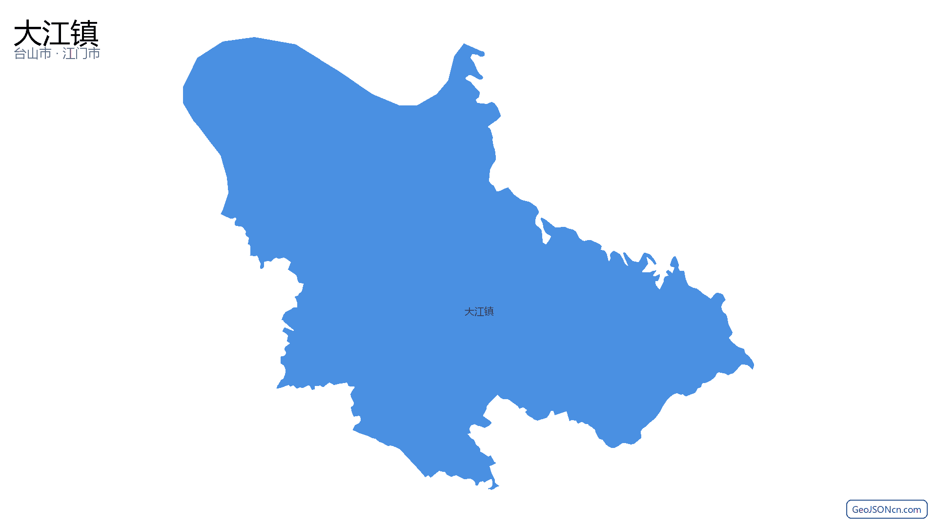 大江镇行政区划边界地图（台山市·江门市）,提供GeoJSON、SHP矢量边界数据下载及高清地图大图(PNG/JPG) - GeoJSONcn.com