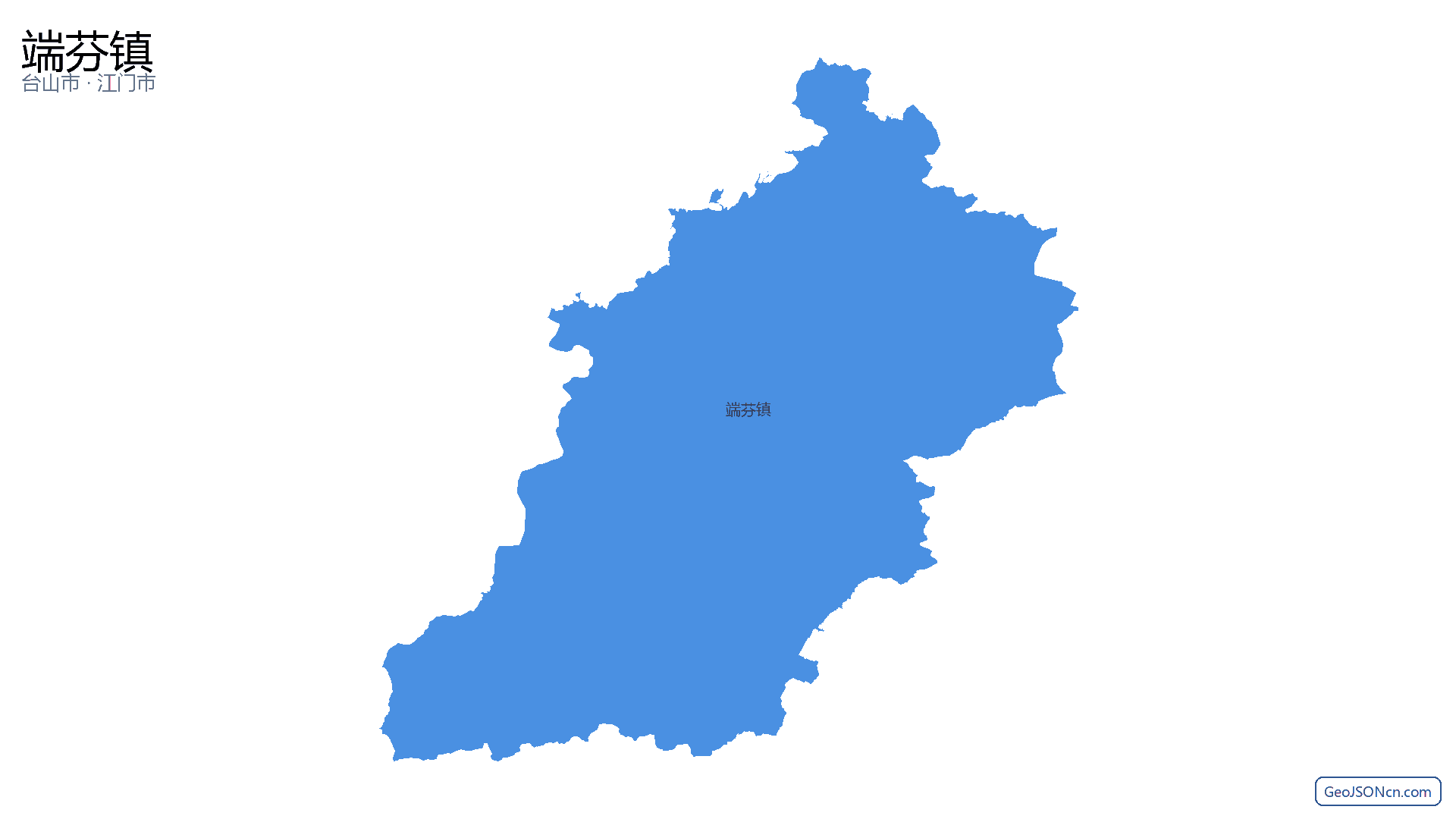 端芬镇行政区划边界地图（台山市·江门市）,提供GeoJSON、SHP矢量边界数据下载及高清地图大图(PNG/JPG) - GeoJSONcn.com