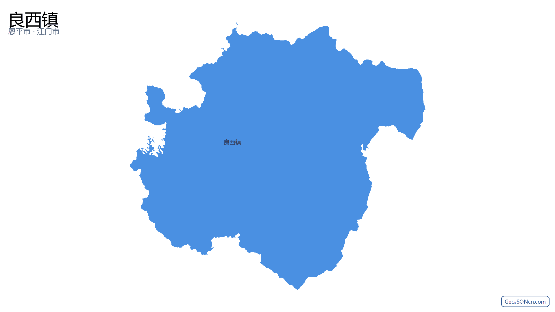 良西镇行政区划边界地图(恩平市·江门市),提供GeoJSON、SHP矢量边界数据下载及高清地图大图(PNG/JPG) - GeoJSONcn.com