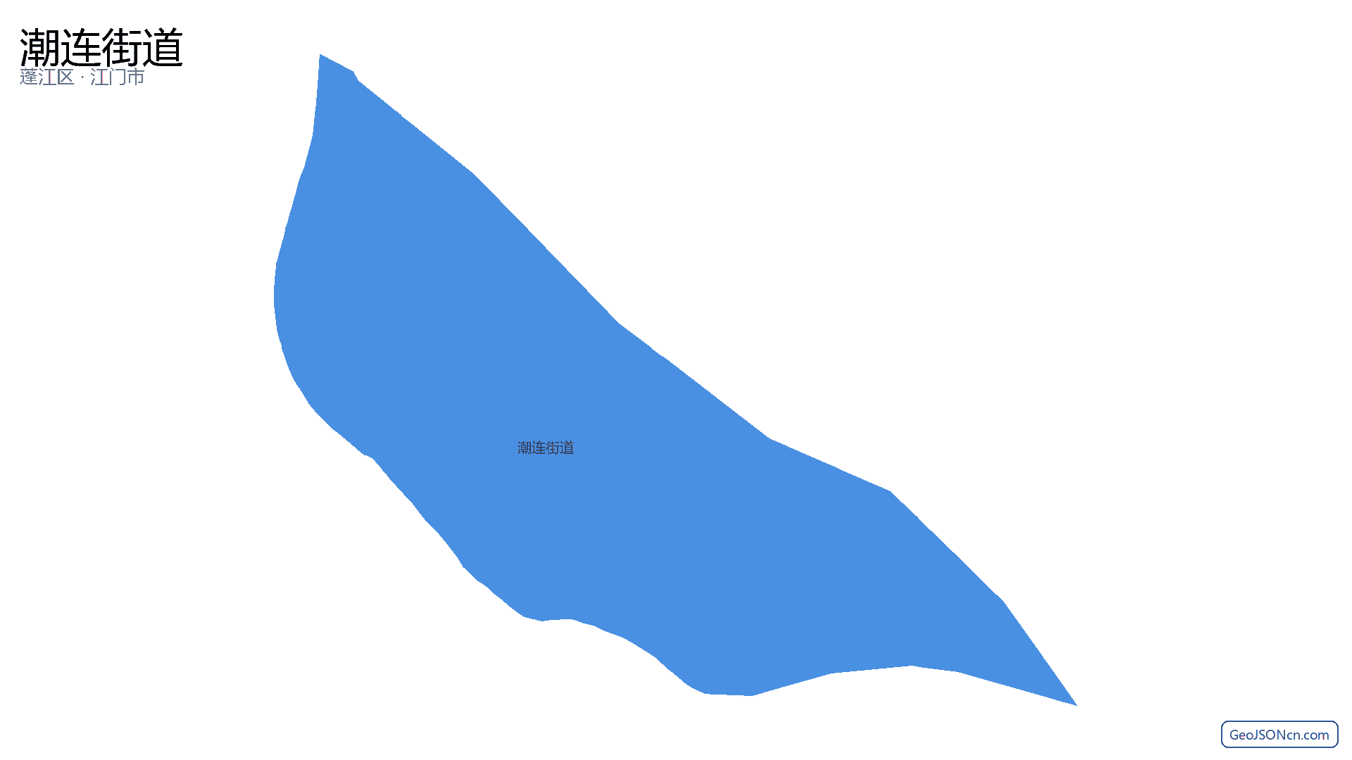 潮连街道行政区划边界地图（蓬江区·江门市）,提供GeoJSON、SHP矢量边界数据下载及高清地图大图(PNG/JPG) - GeoJSONcn.com