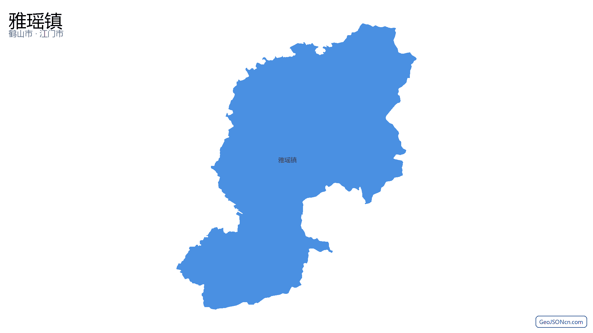 雅瑶镇行政区划边界地图（鹤山市·江门市）,提供GeoJSON、SHP矢量边界数据下载及高清地图大图(PNG/JPG) - GeoJSONcn.com