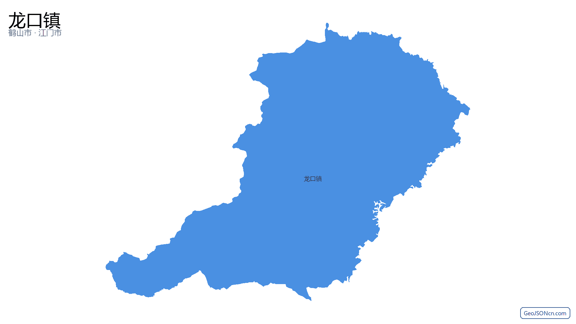 龙口镇行政区划边界地图（鹤山市·江门市）,提供GeoJSON、SHP矢量边界数据下载及高清地图大图(PNG/JPG) - GeoJSONcn.com