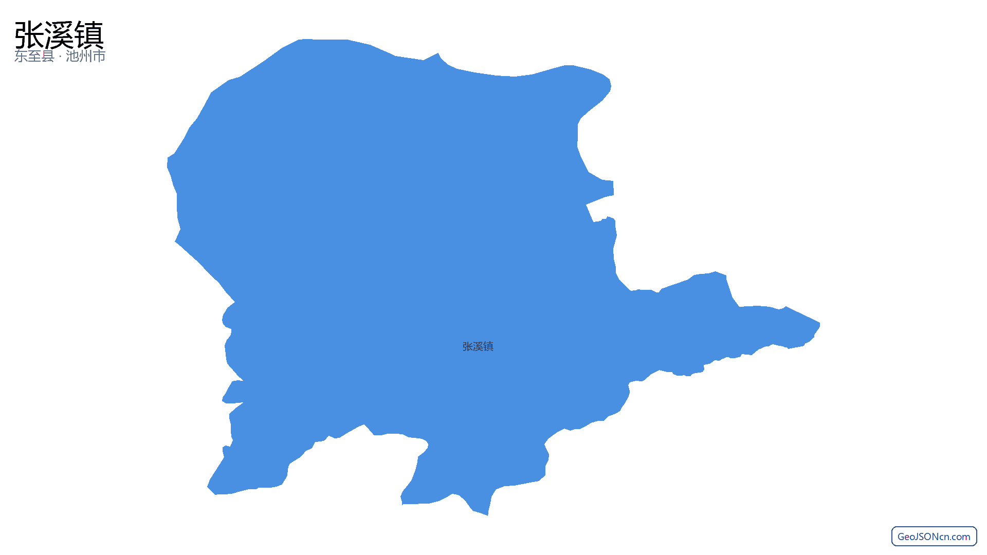 张溪镇行政区划边界地图（东至县·池州市）,提供GeoJSON、SHP矢量边界数据下载及高清地图大图(PNG/JPG) - GeoJSONcn.com
