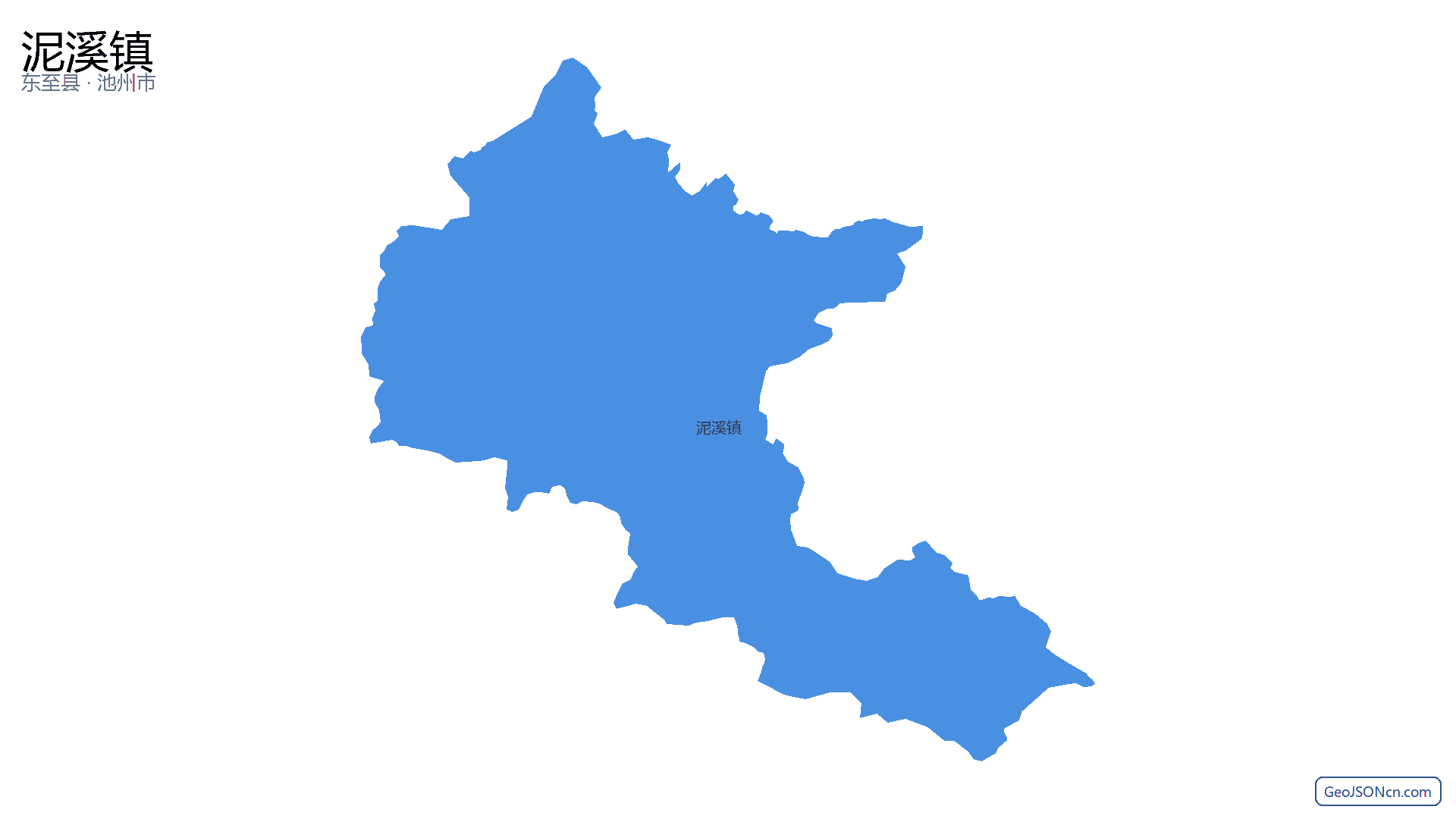 泥溪镇行政区划边界地图(东至县·池州市),提供GeoJSON、SHP矢量边界数据下载及高清地图大图(PNG/JPG) - GeoJSONcn.com
