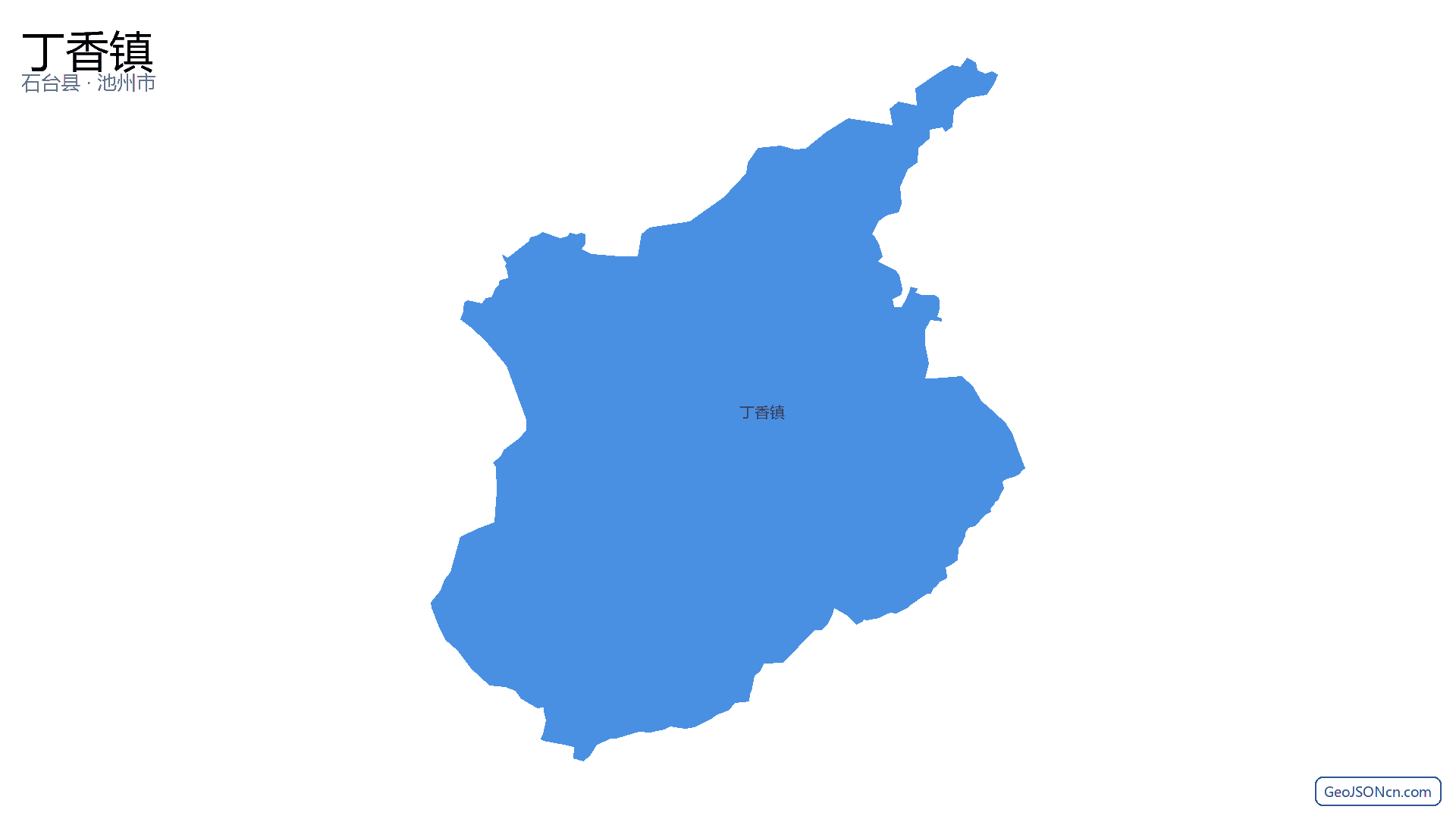 丁香镇行政区划边界地图（石台县·池州市）,提供GeoJSON、SHP矢量边界数据下载及高清地图大图(PNG/JPG) - GeoJSONcn.com