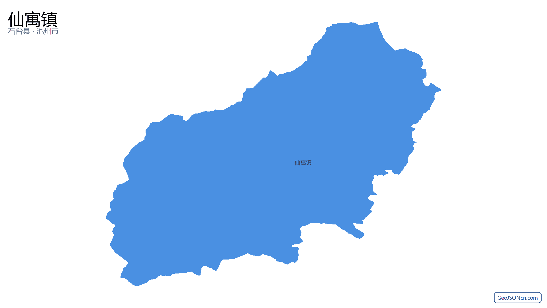 仙寓镇行政区划边界地图（石台县·池州市）,提供GeoJSON、SHP矢量边界数据下载及高清地图大图(PNG/JPG) - GeoJSONcn.com