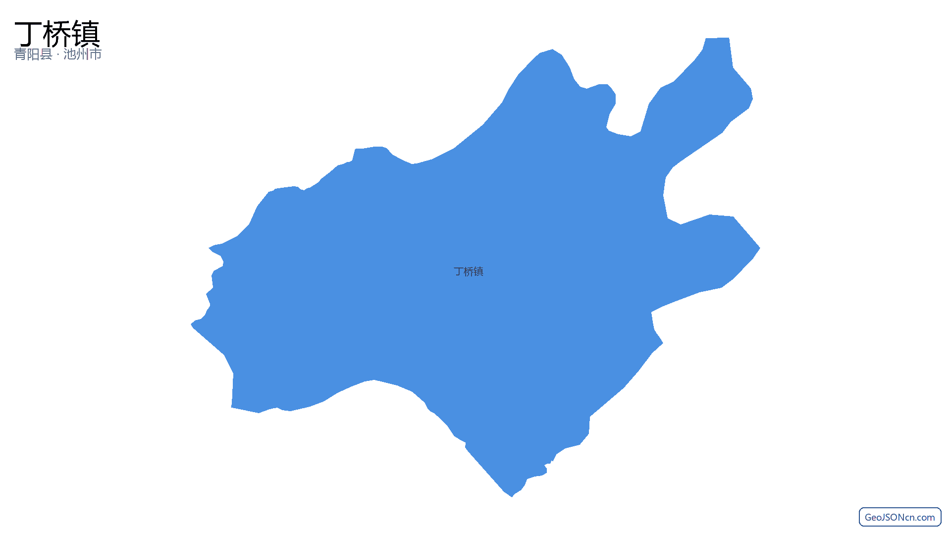 丁桥镇行政区划边界地图(青阳县·池州市),提供GeoJSON、SHP矢量边界数据下载及高清地图大图(PNG/JPG) - GeoJSONcn.com