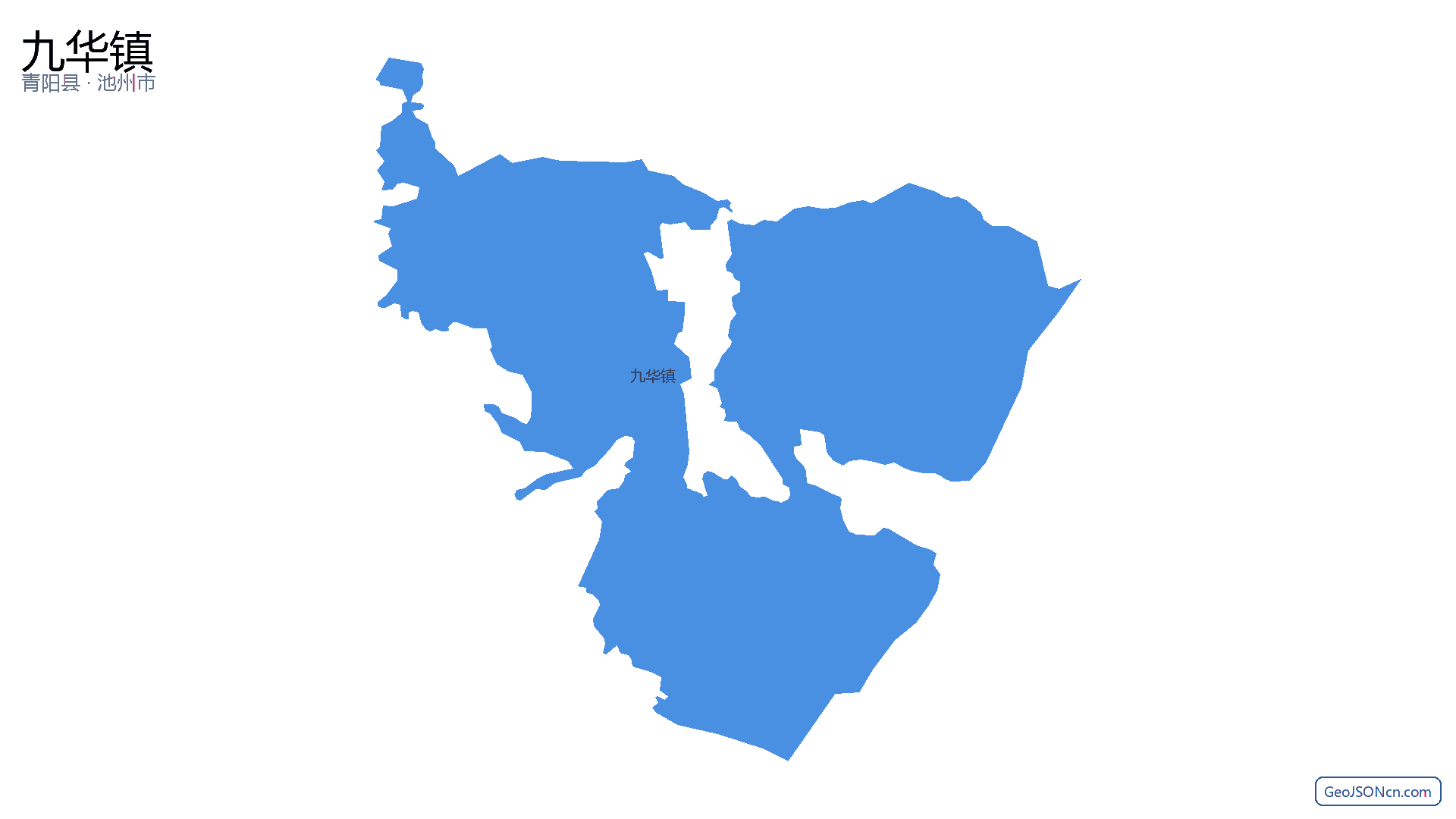九华镇行政区划边界地图(青阳县·池州市),提供GeoJSON、SHP矢量边界数据下载及高清地图大图(PNG/JPG) - GeoJSONcn.com