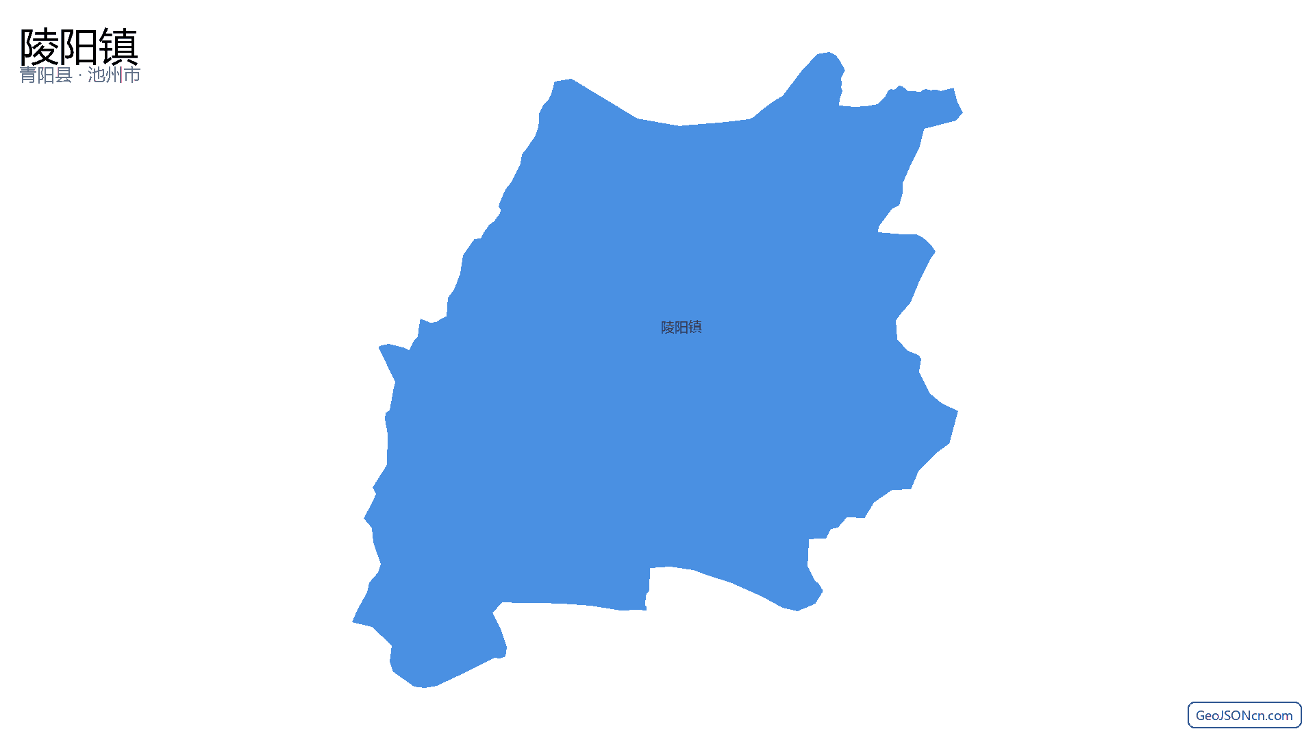 陵阳镇行政区划边界地图(青阳县·池州市),提供GeoJSON、SHP矢量边界数据下载及高清地图大图(PNG/JPG) - GeoJSONcn.com
