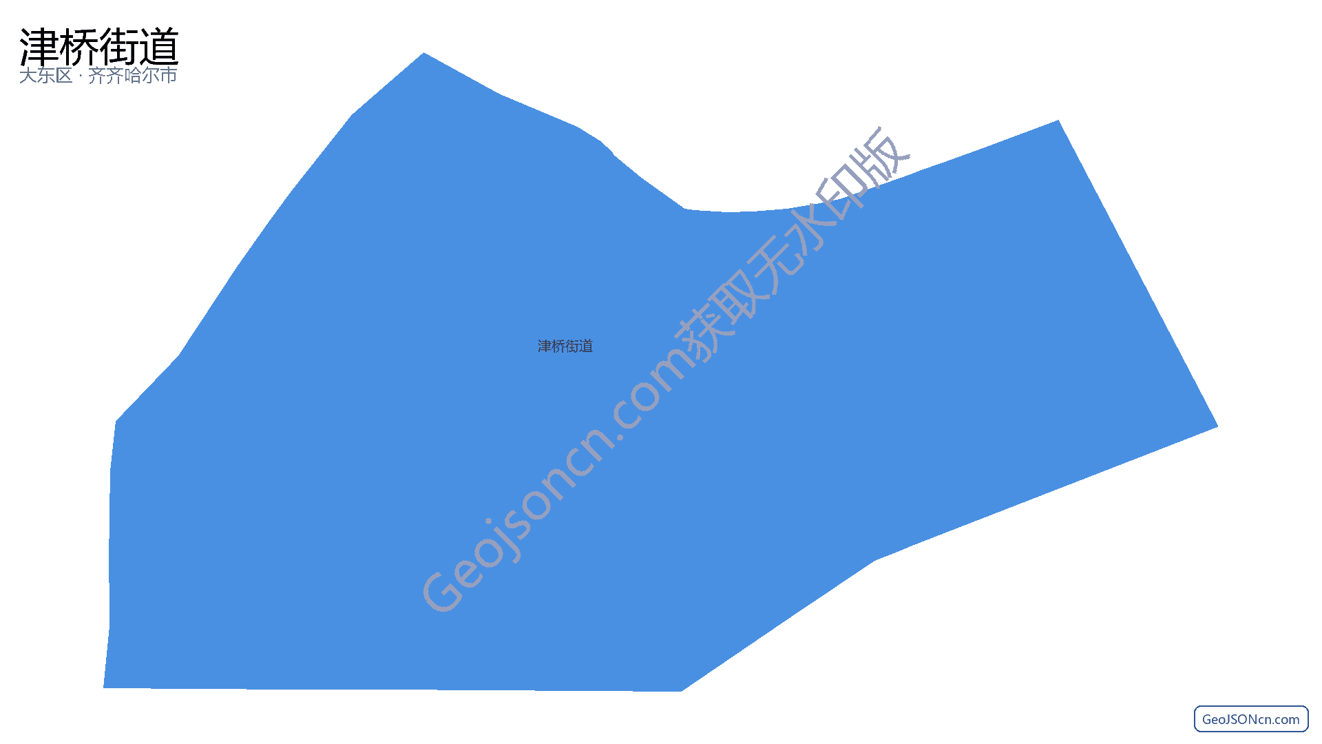 津桥街道行政区划边界地图（大东区·沈阳市）,提供GeoJSON、SHP矢量边界数据下载及高清地图大图(PNG/JPG) - GeoJSONcn.com